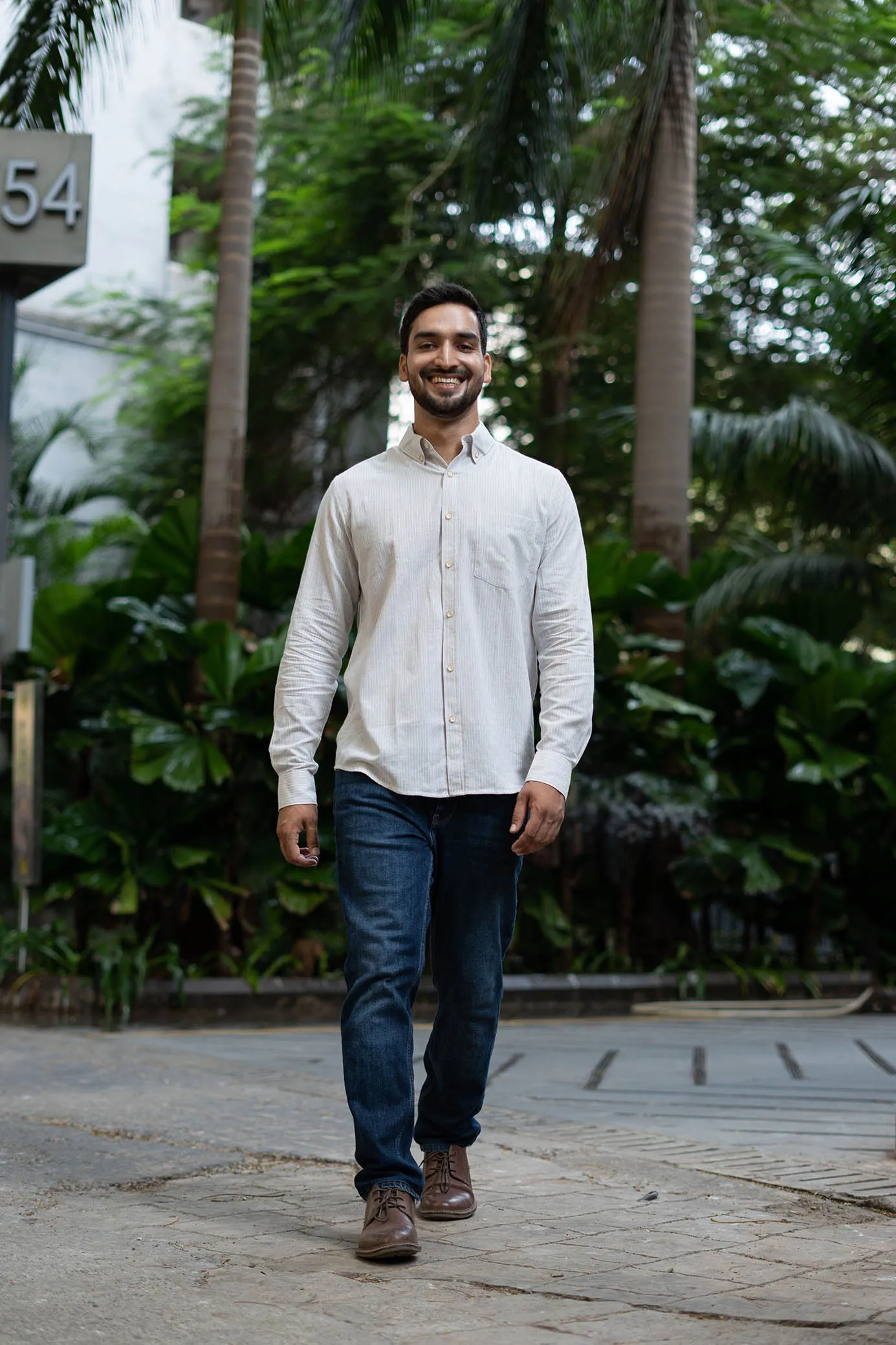 Pink and Blue Stripes · Button Down Collar · Full Sleeve Shirt