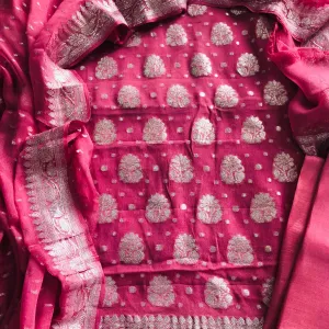Pink Banaarasi Khaddi Salwar Suit