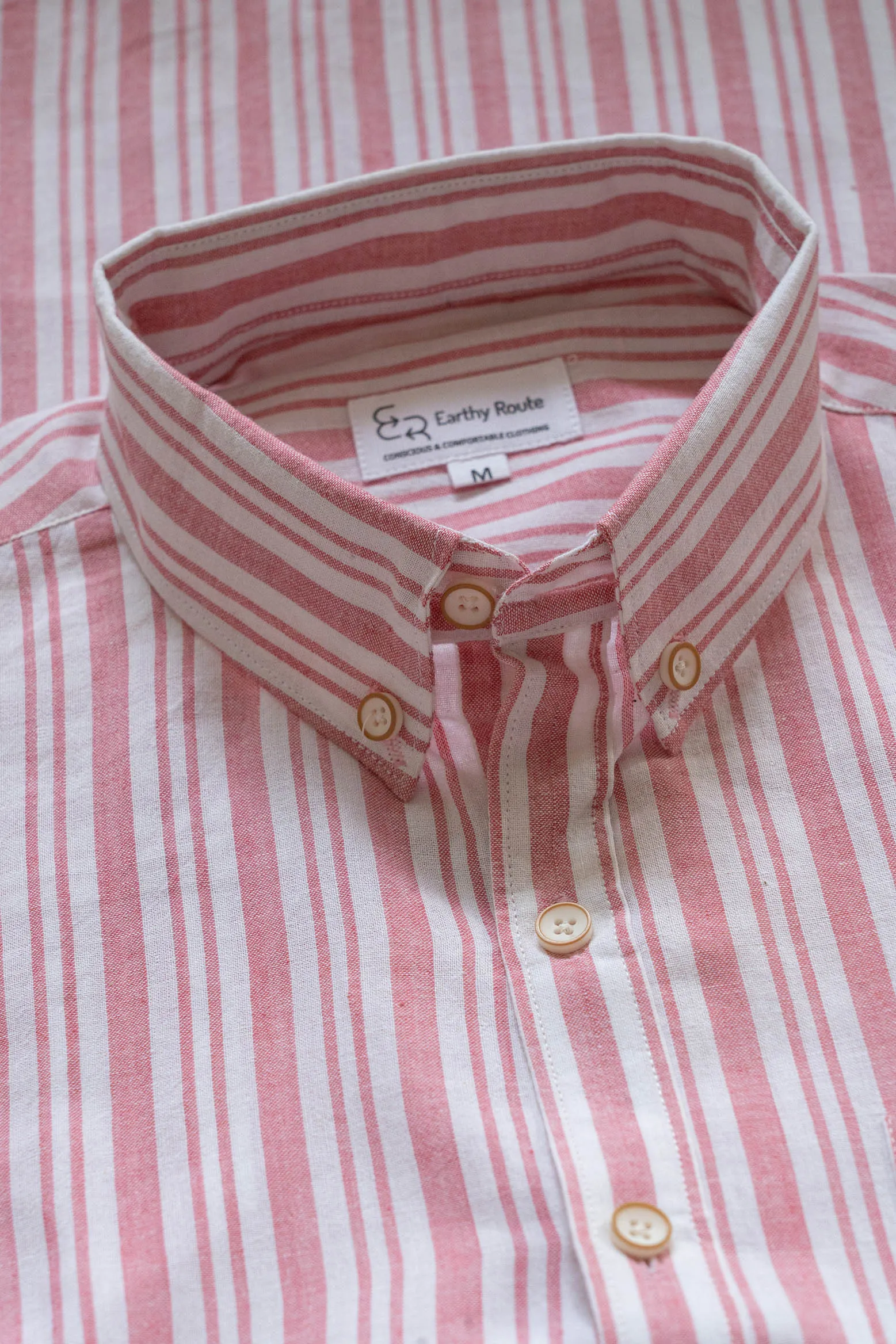 Pink Stripes · Button Down Collar · Full Sleeve Shirt