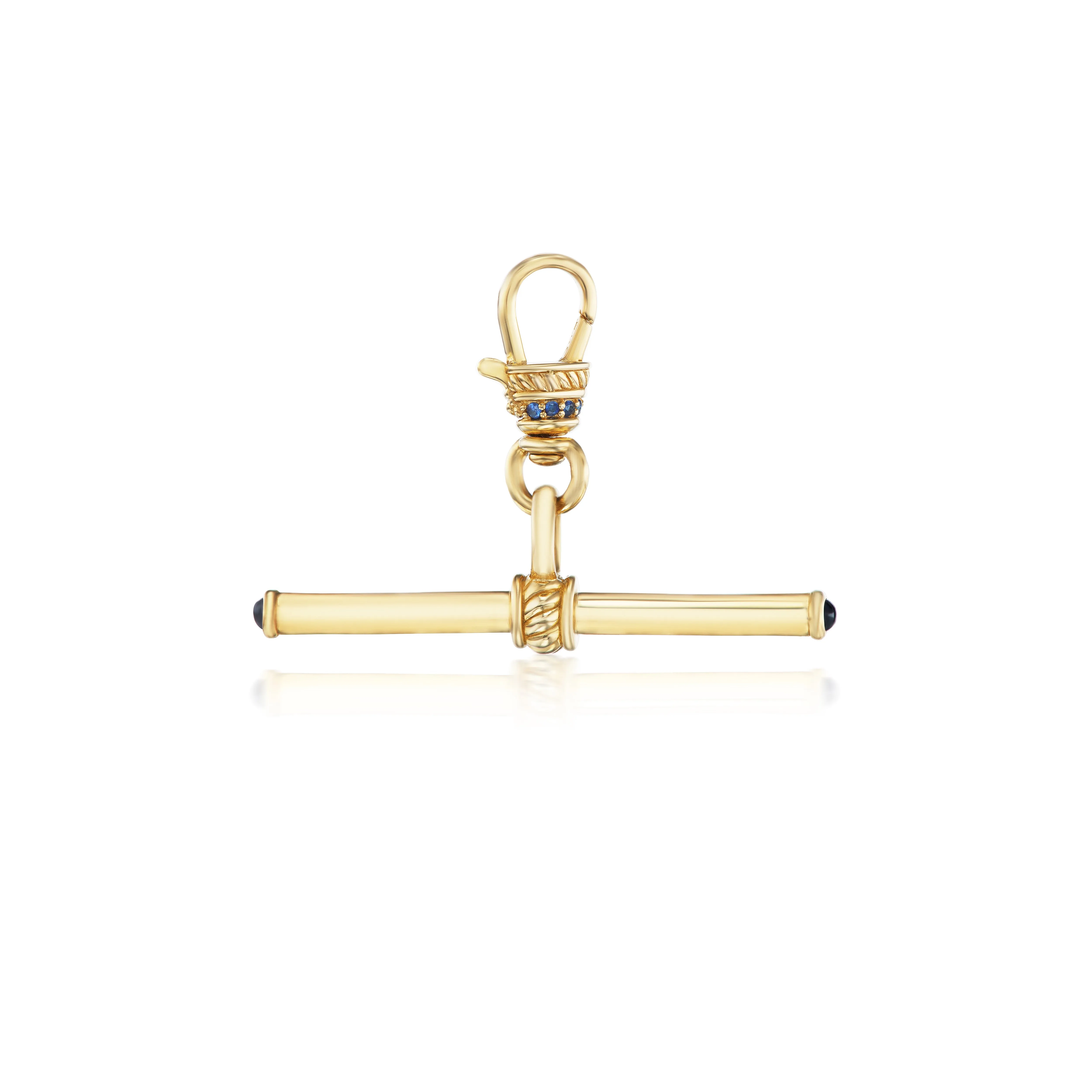 Plain Gold T-Bar Pendant with Anchor