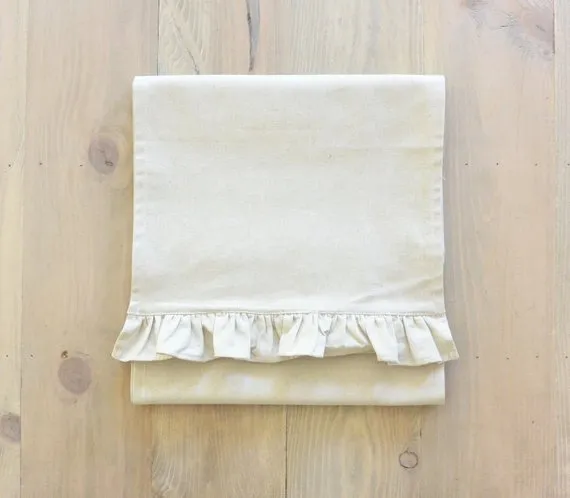 Plain Ruffle Table Runner