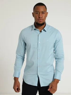 Plain Stretch Shirt - Sky Blue