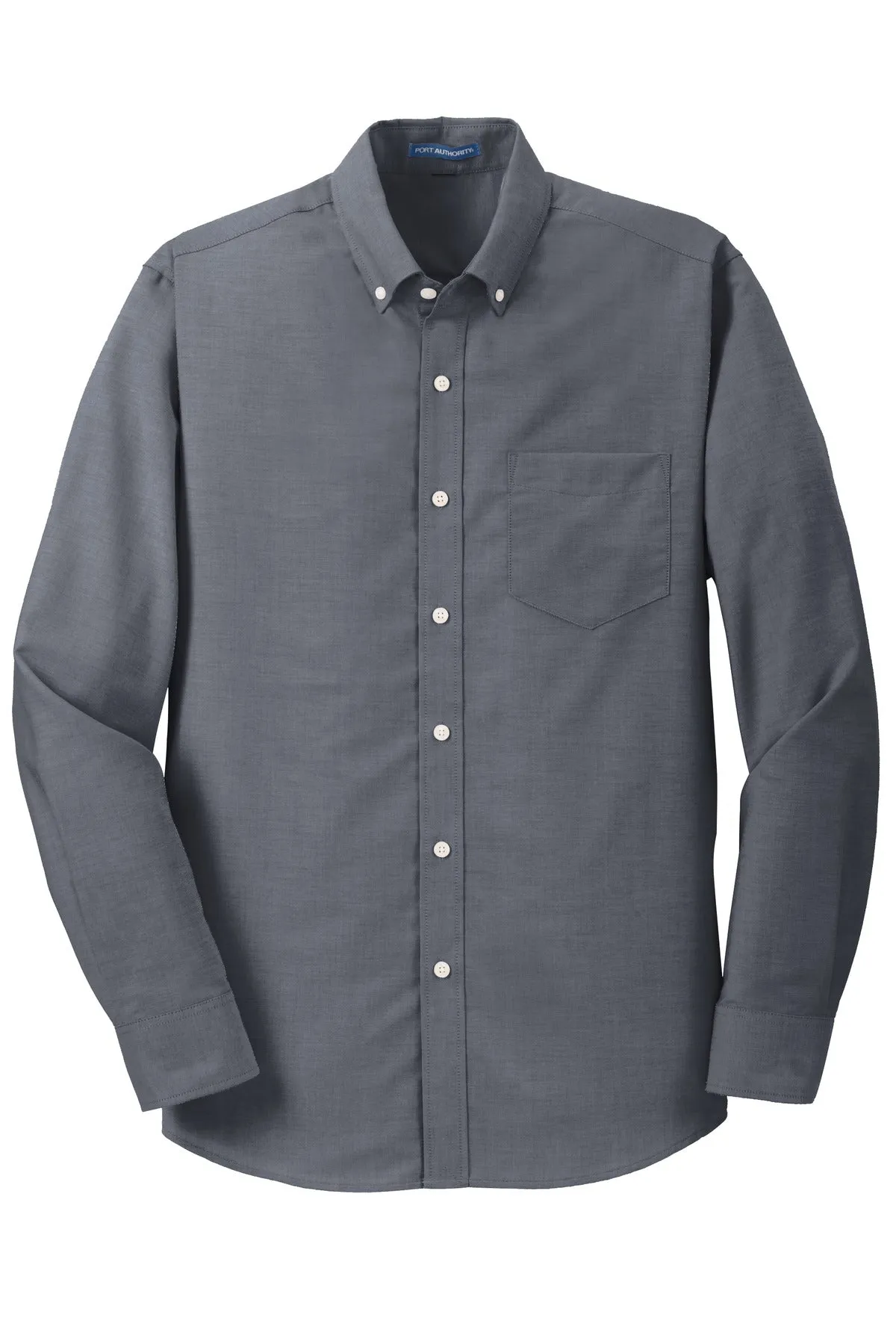 Port Authority Tall SuperPro Oxford Shirt. TS658 Black Tall