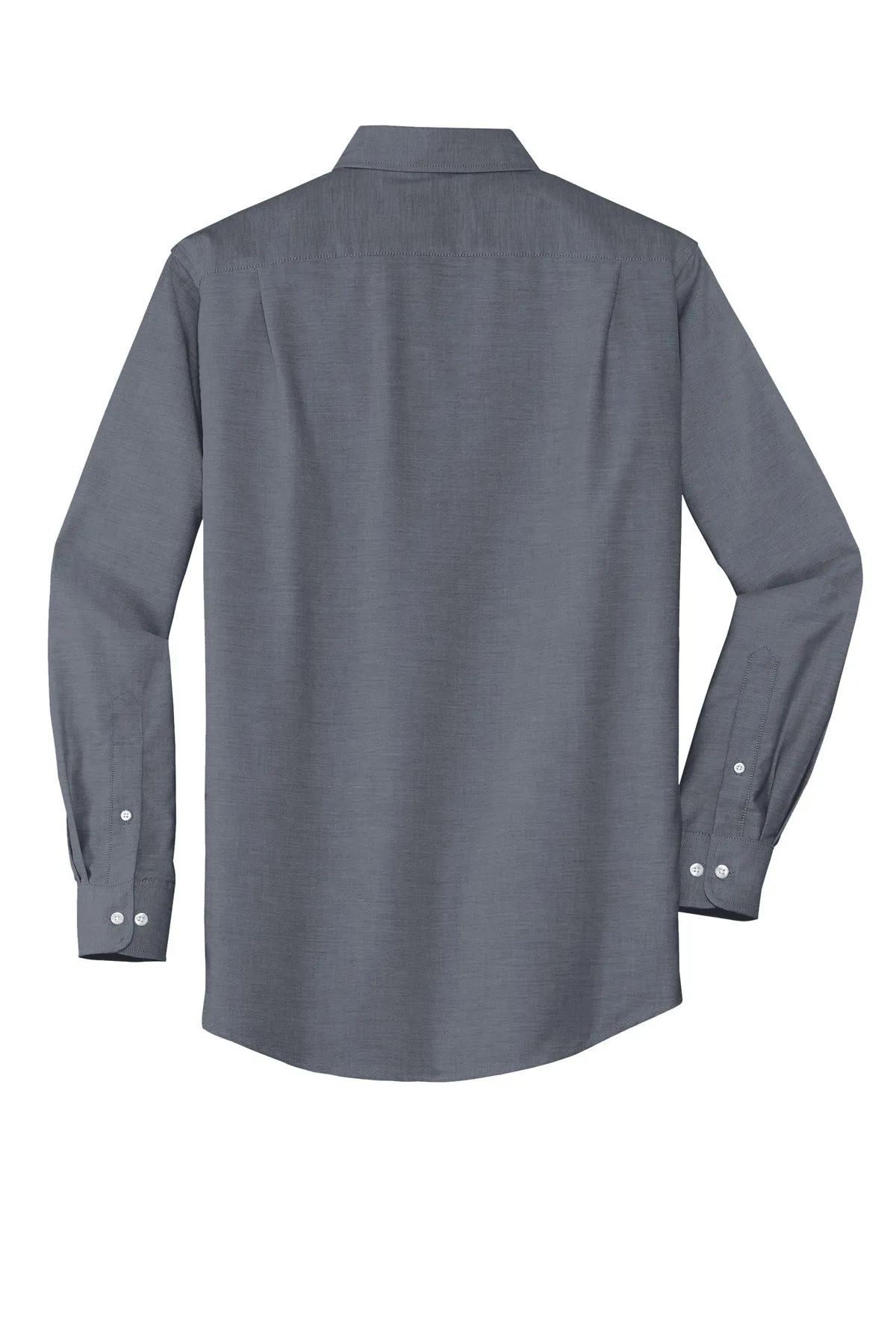 Port Authority Tall SuperPro Oxford Shirt. TS658 Black Tall