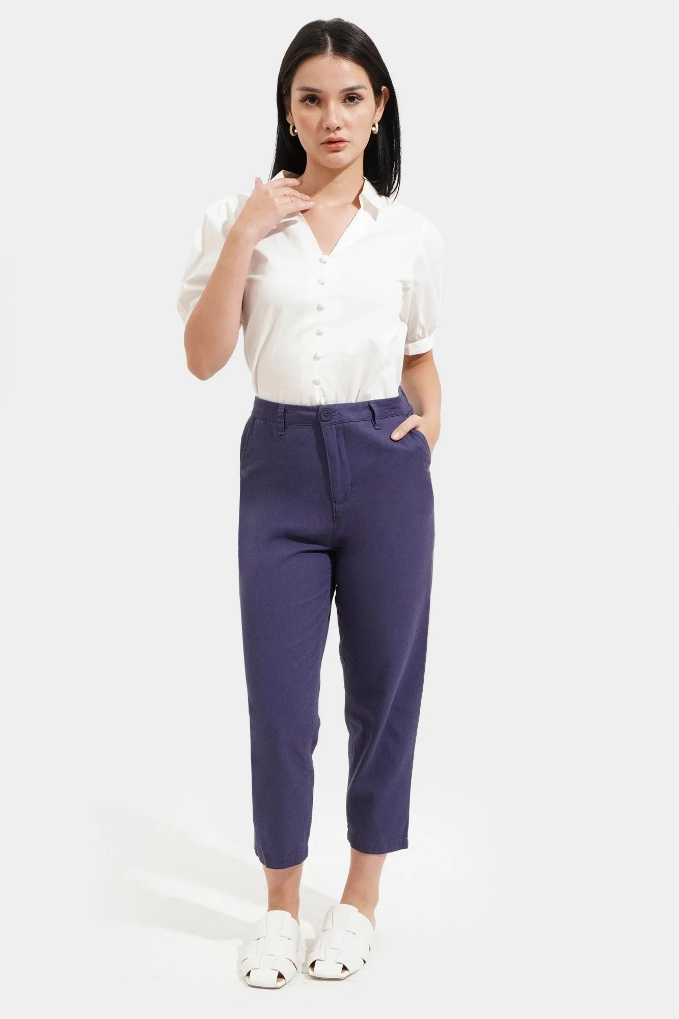 Puff Sleeve Button Down Top