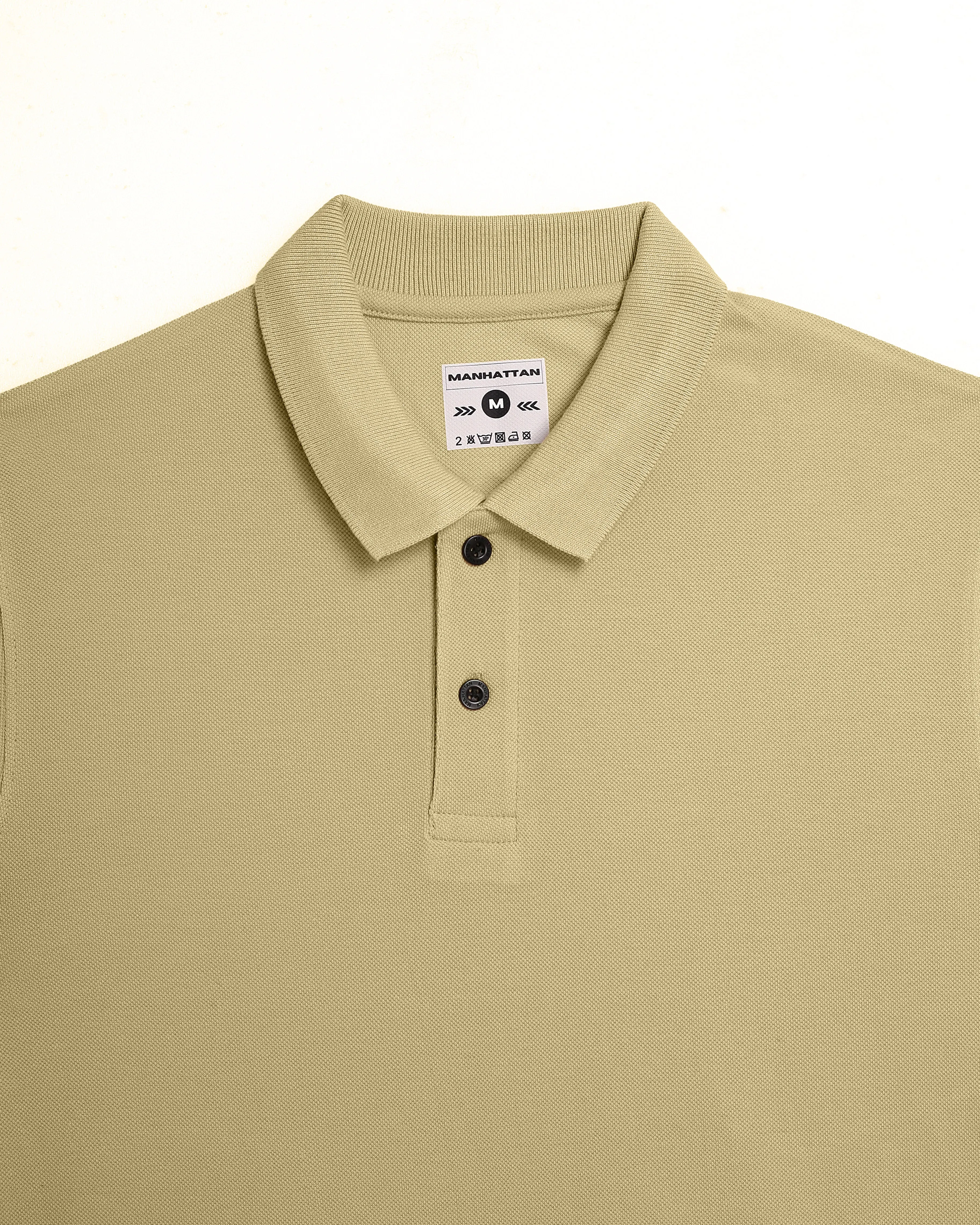 Pure Cotton Polo Plain T Shirts (Beach) Without Pocket