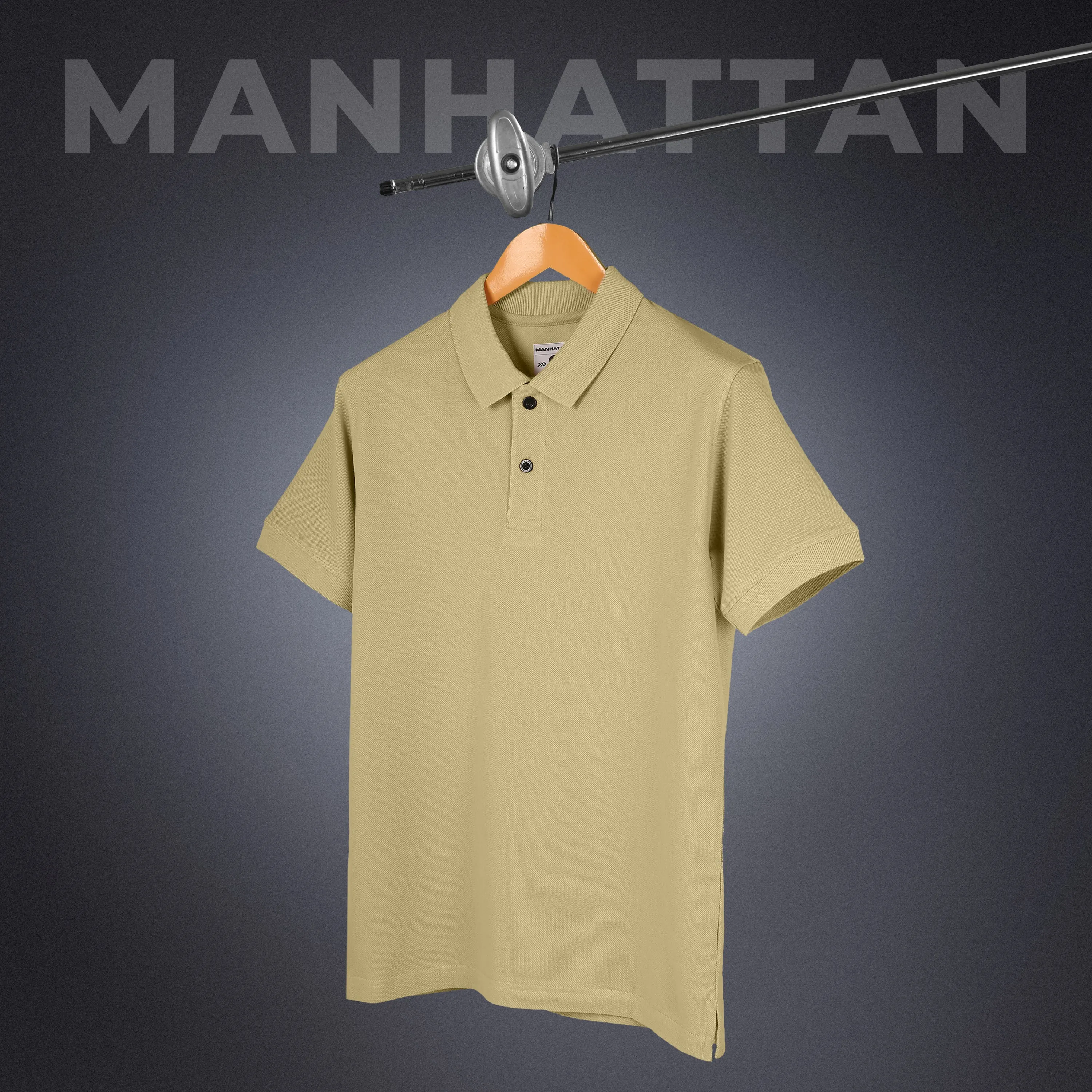Pure Cotton Polo Plain T Shirts (Beach) Without Pocket