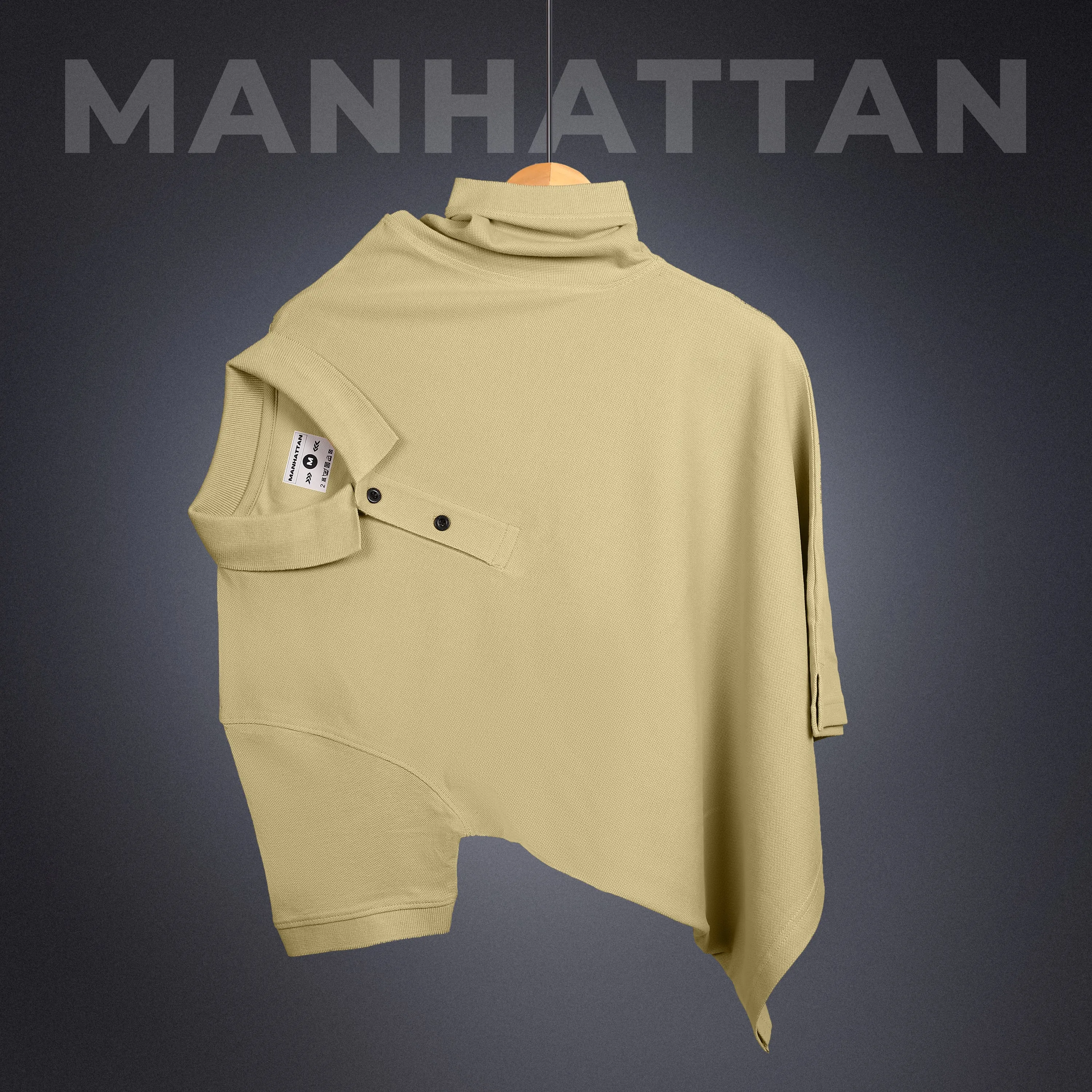 Pure Cotton Polo Plain T Shirts (Beach) Without Pocket