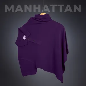 Pure Cotton Polo Plain T Shirts (Purple) Without Pocket