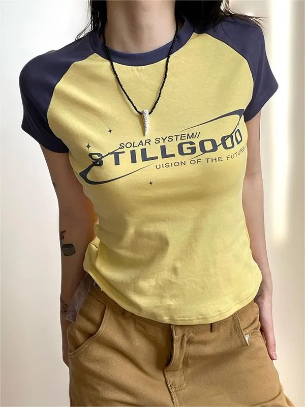 Raglan Kurzarm T-Shirt mit Still Good Motiv