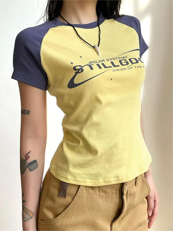 Raglan Kurzarm T-Shirt mit Still Good Motiv
