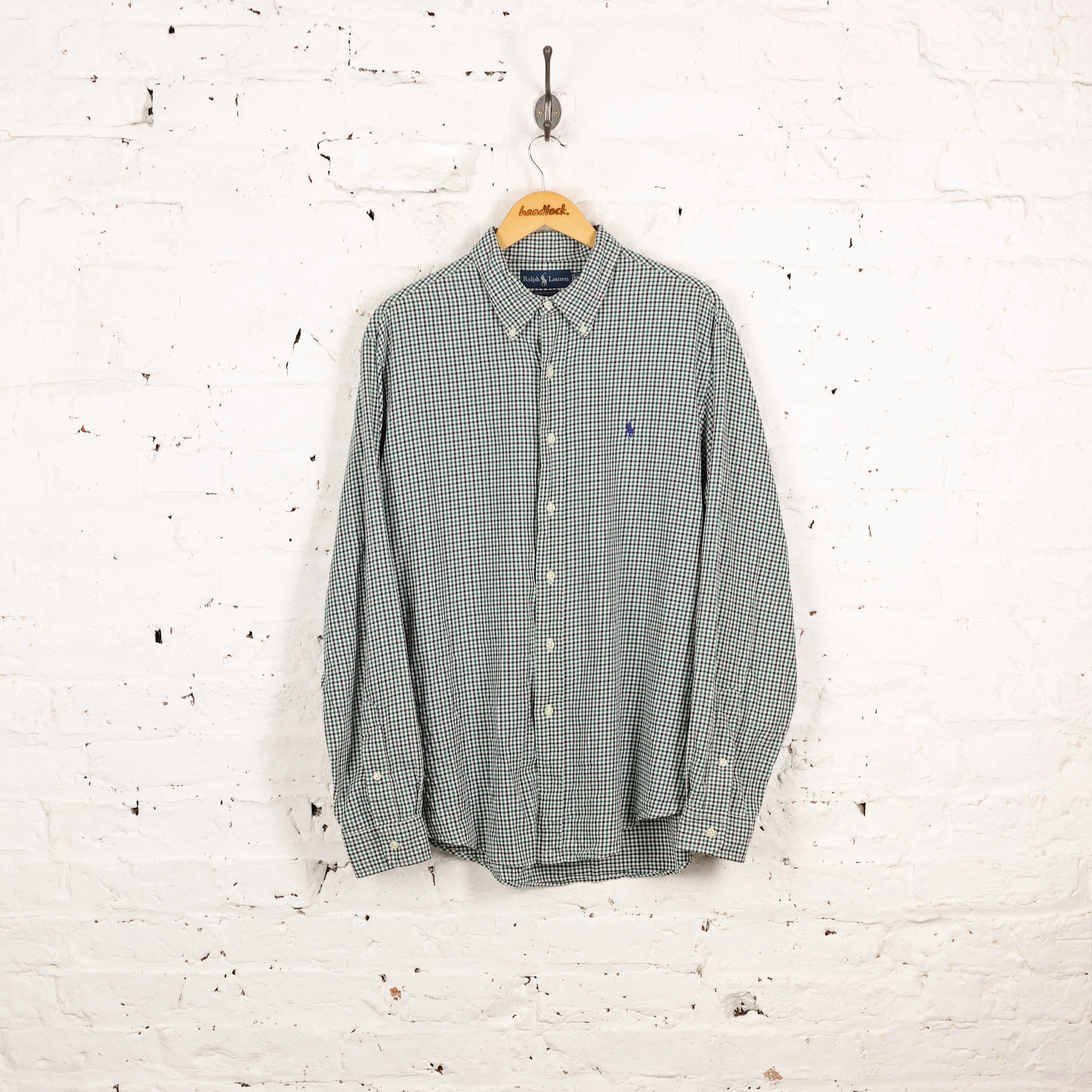 Ralph Lauren Classic Fit Gingham Shirt - Green - XL