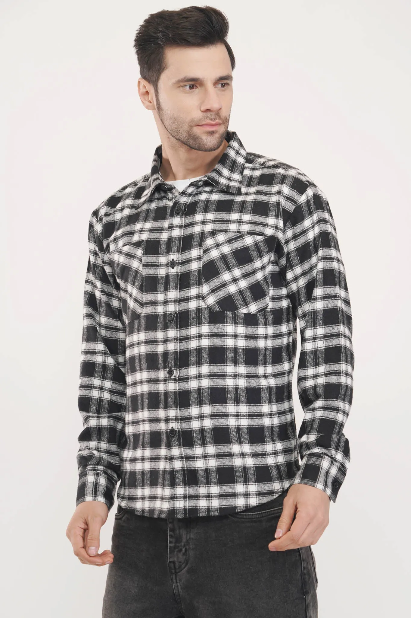 Regency Checks | Black & White Oxford Checkered Shirt