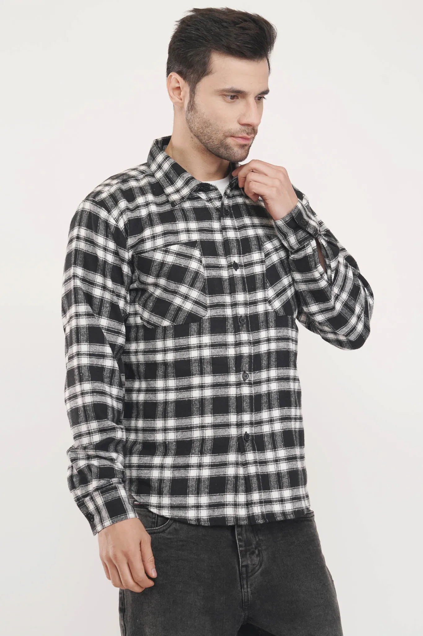 Regency Checks | Black & White Oxford Checkered Shirt