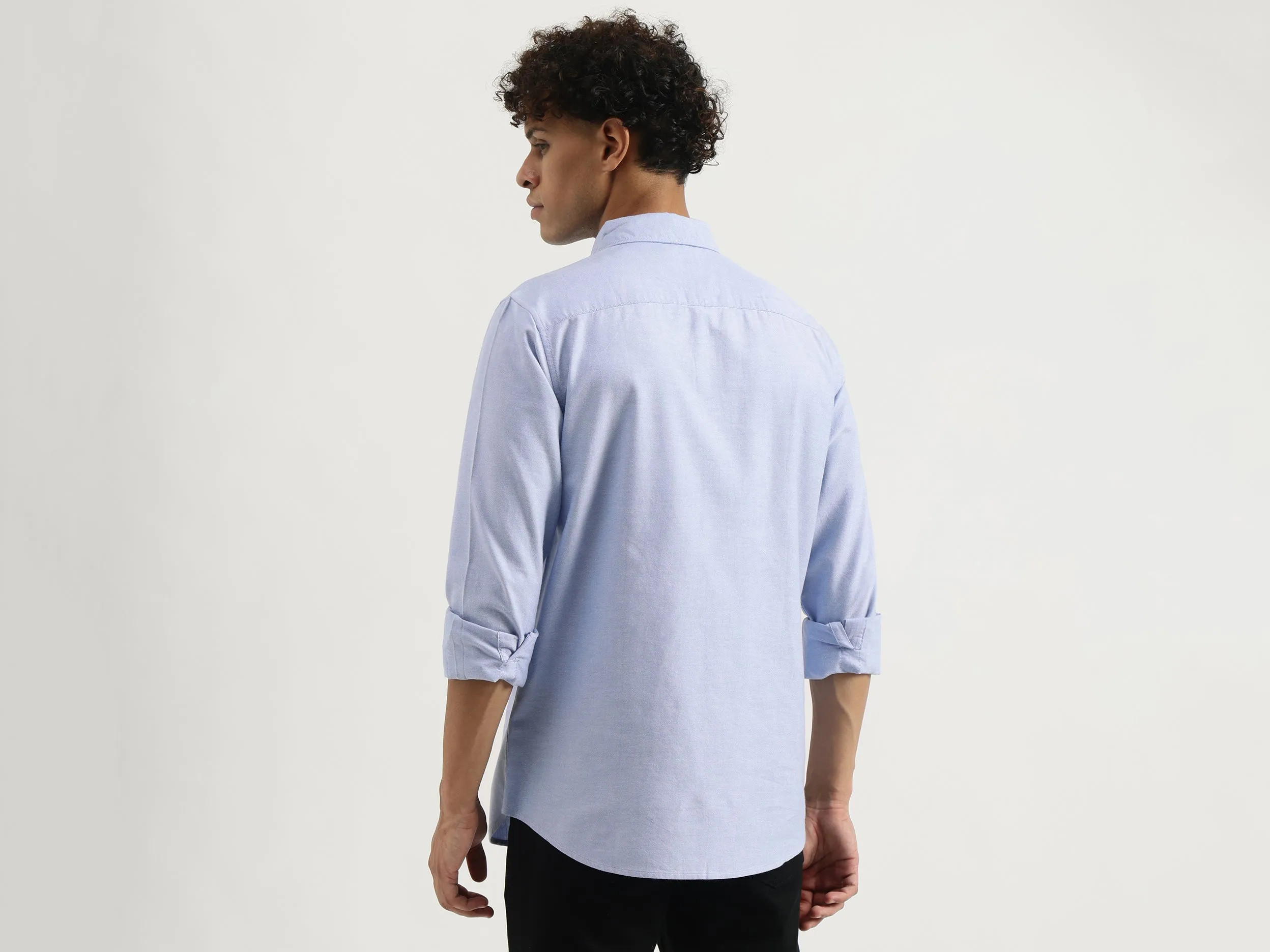 Regular Button Down Textured Shirt