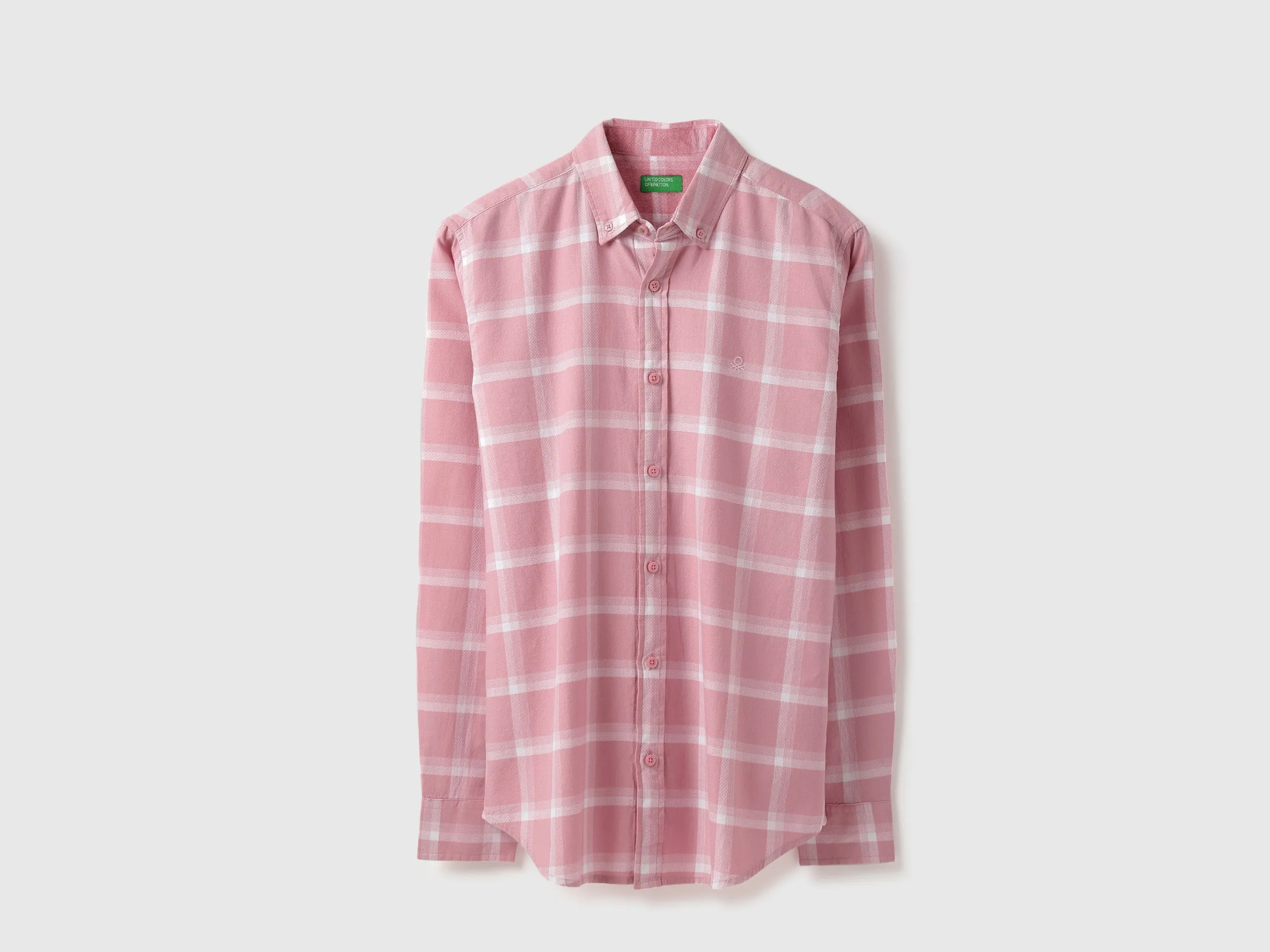 Regular Fit Button Down Collar Checkered Shirt