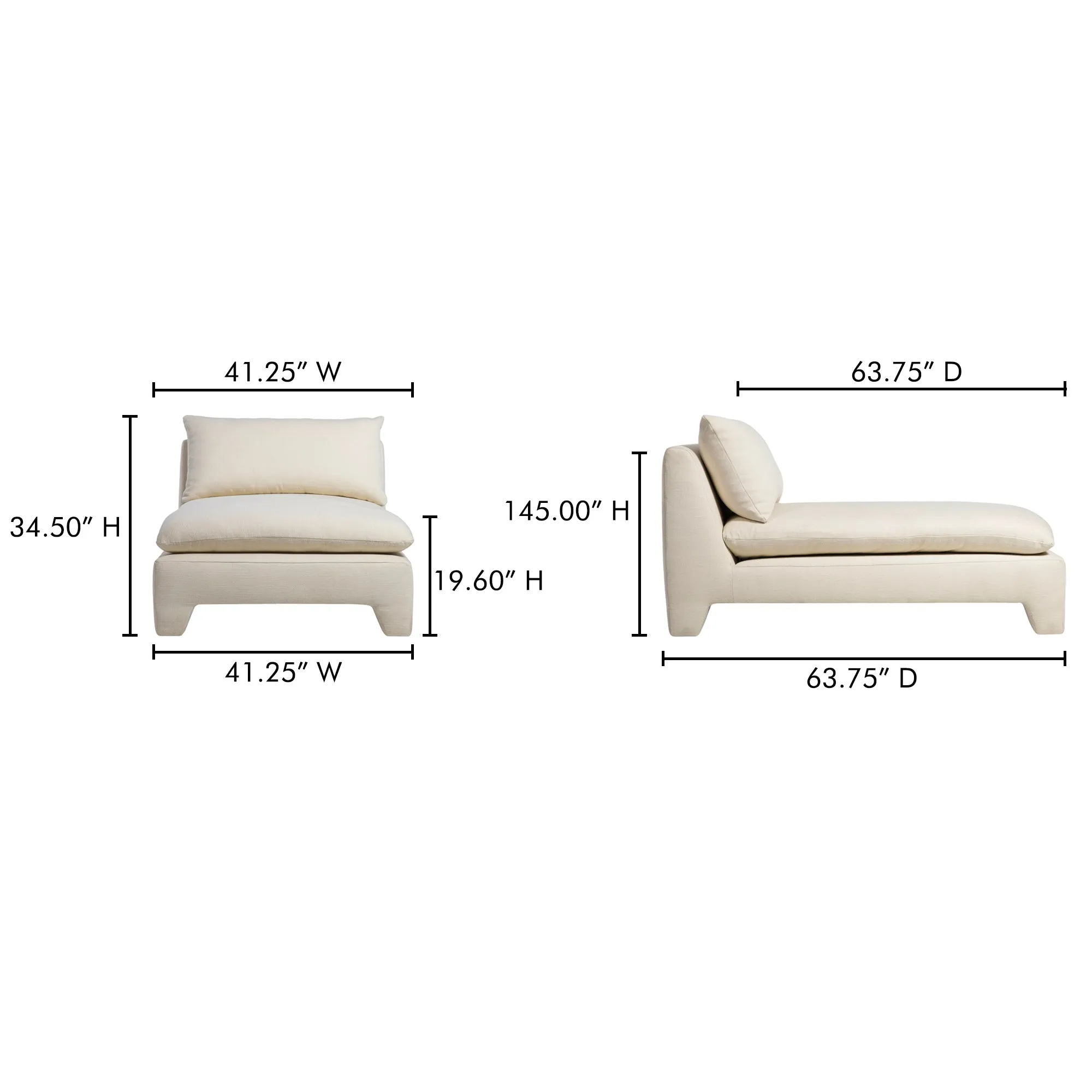 Retro-Chic Lounger with Padded Legs