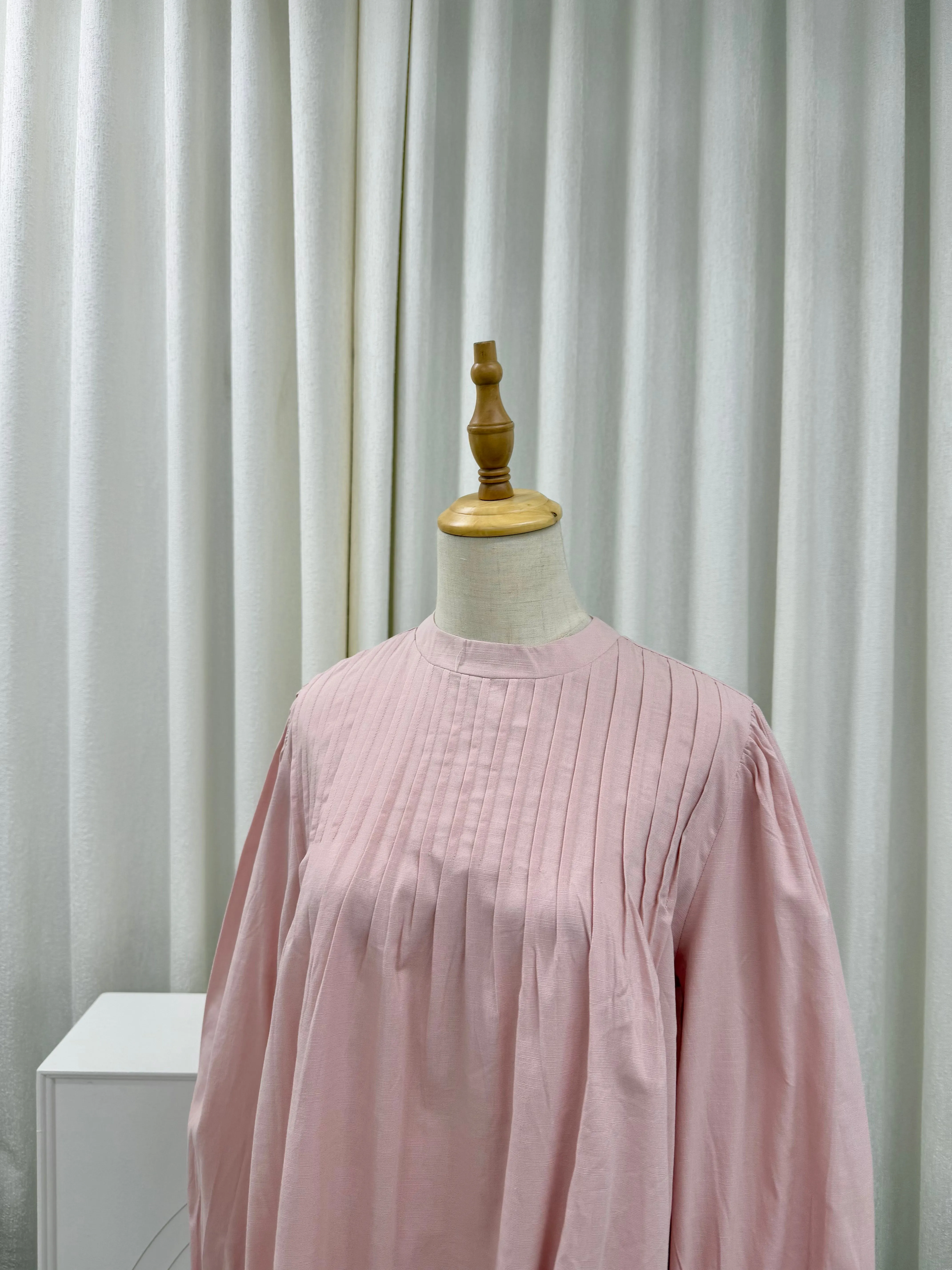 Rina Pleated Cotton Linen Top