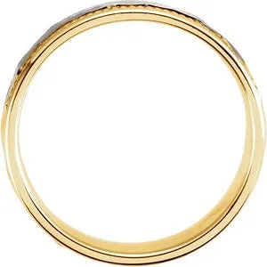 Rope Design Band with Hammer Finish 51296 - 8 mm