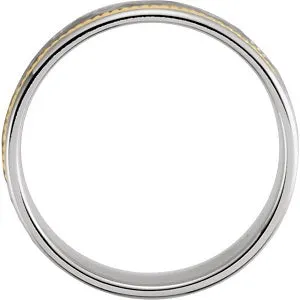 Rope Design Band with Hammer Finish 51296 - 8 mm