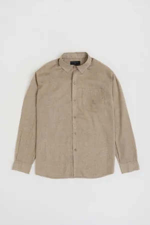 Sand Relaxed Fit Button Down Shirt