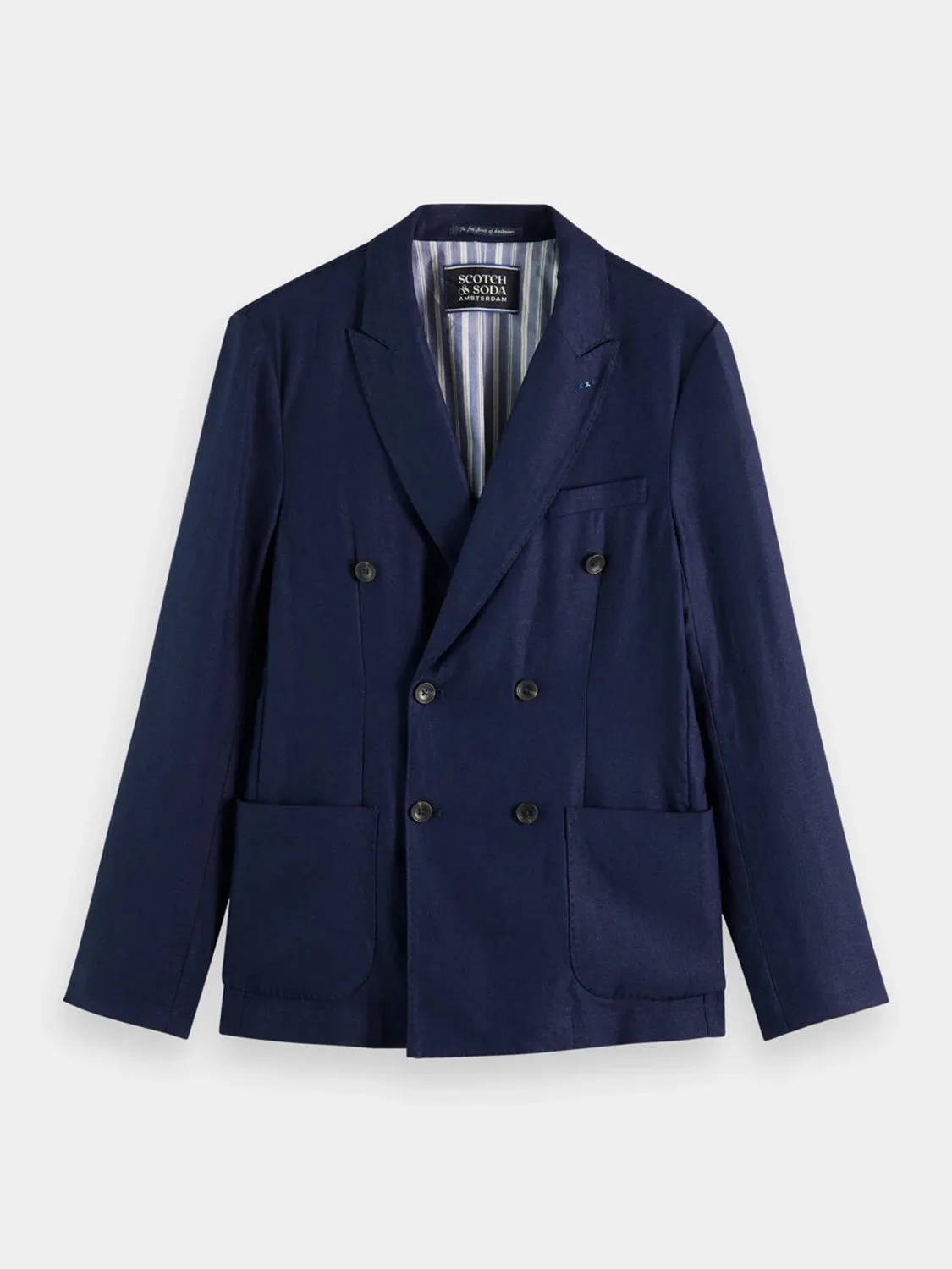 SCOTCH & SODA HERRINGBONE DOUBLE BREASTED BLAZER 175420