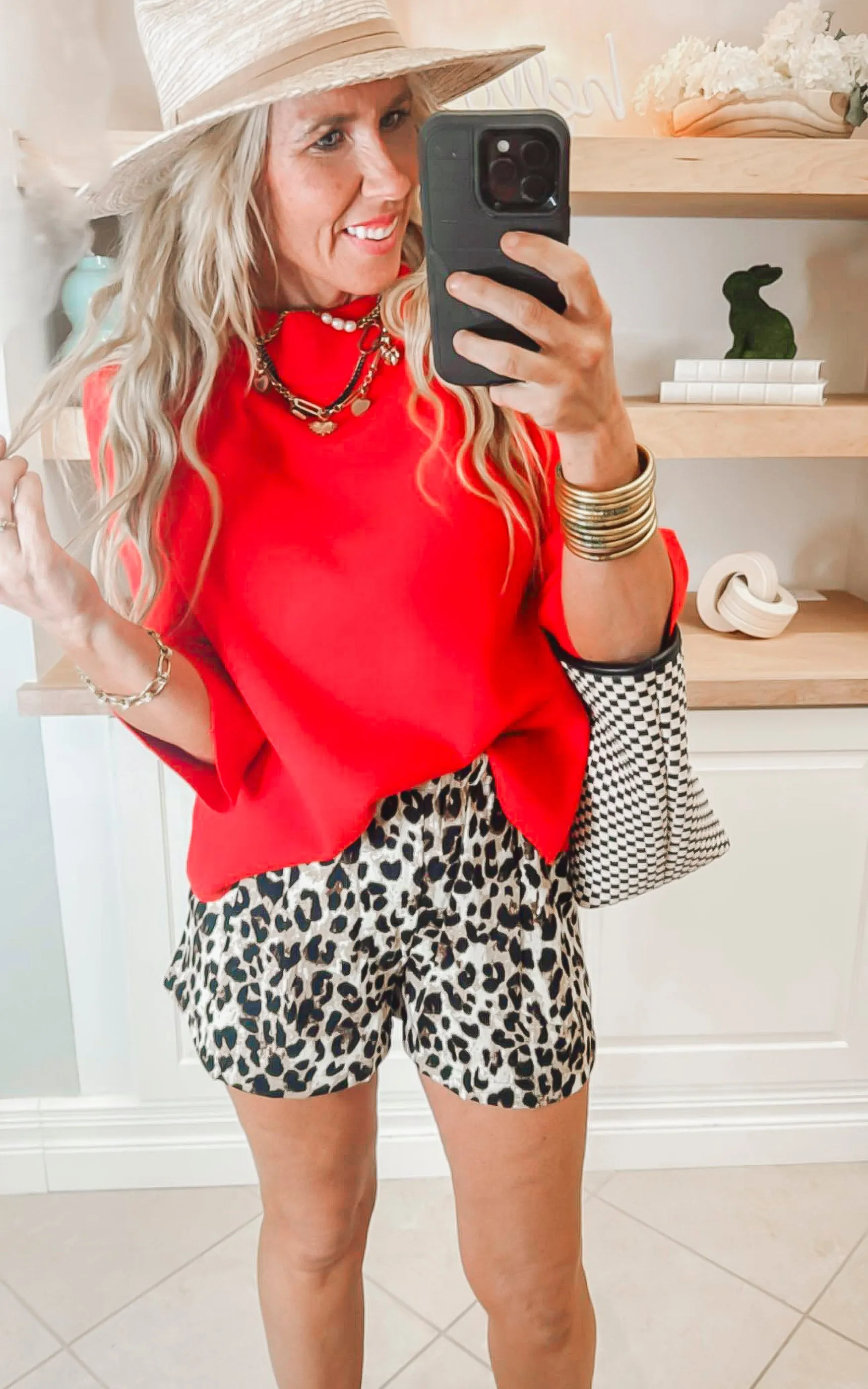 Seeing Red Mock Neck Pullover