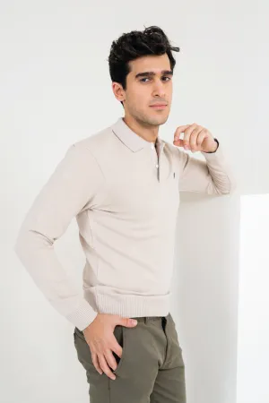 Sepia Long-Sleeved Polo