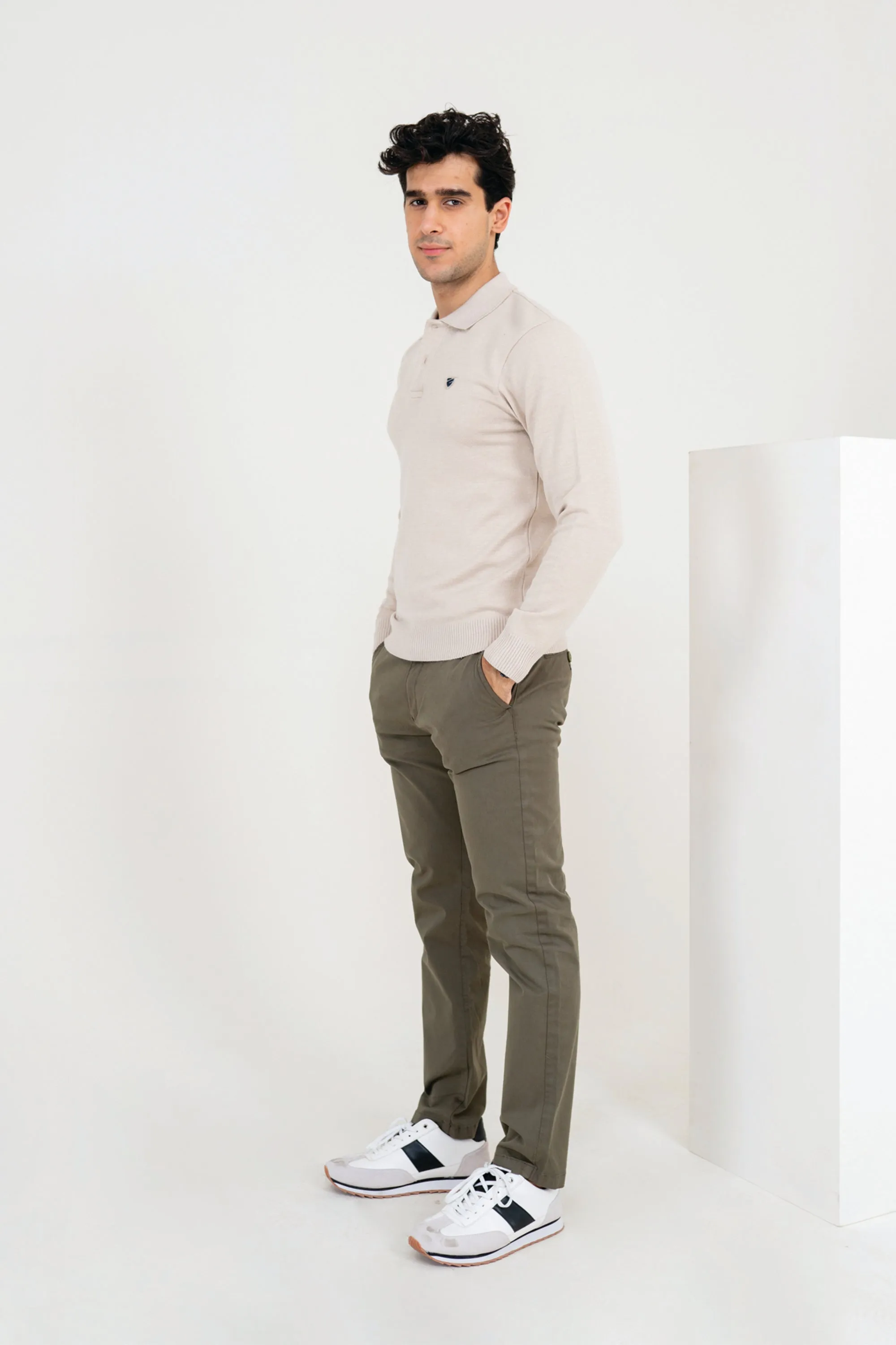 Sepia Long-Sleeved Polo