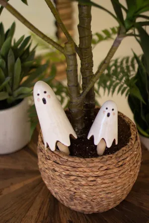 Set of 2 Ceramic Ghost Plant Sticks (Pack of 2)