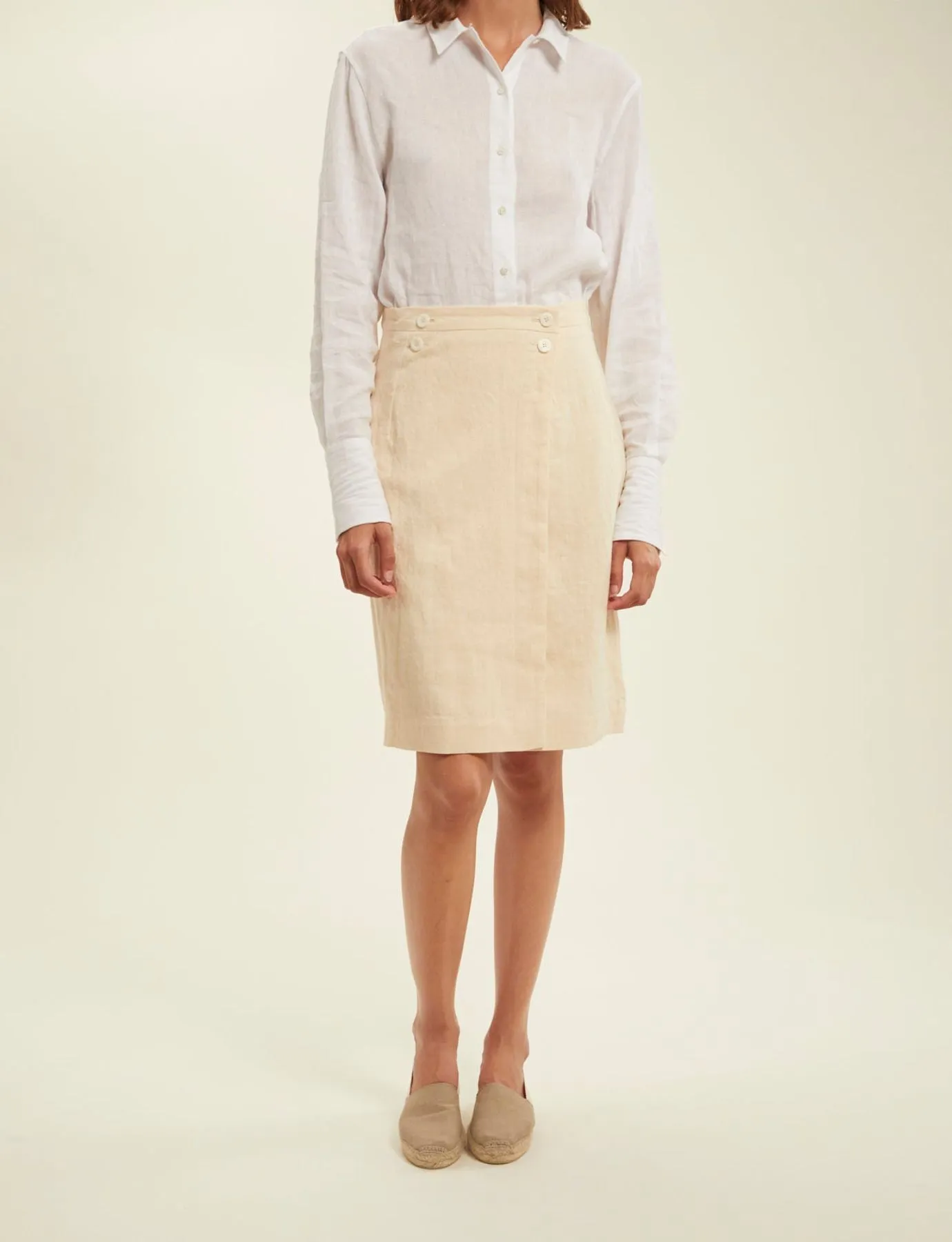Skirt Alouette off white linen