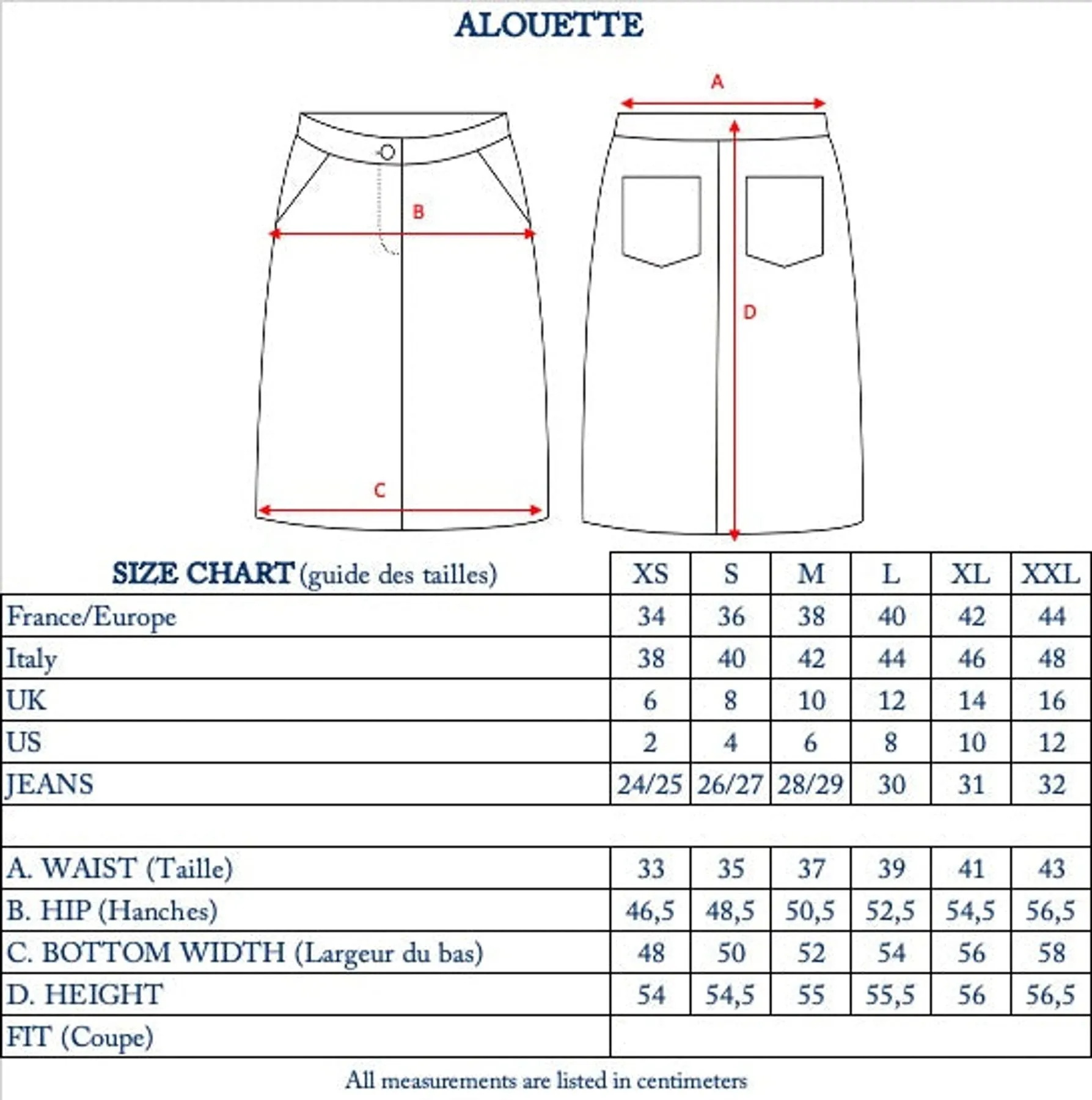 Skirt Alouette off white linen