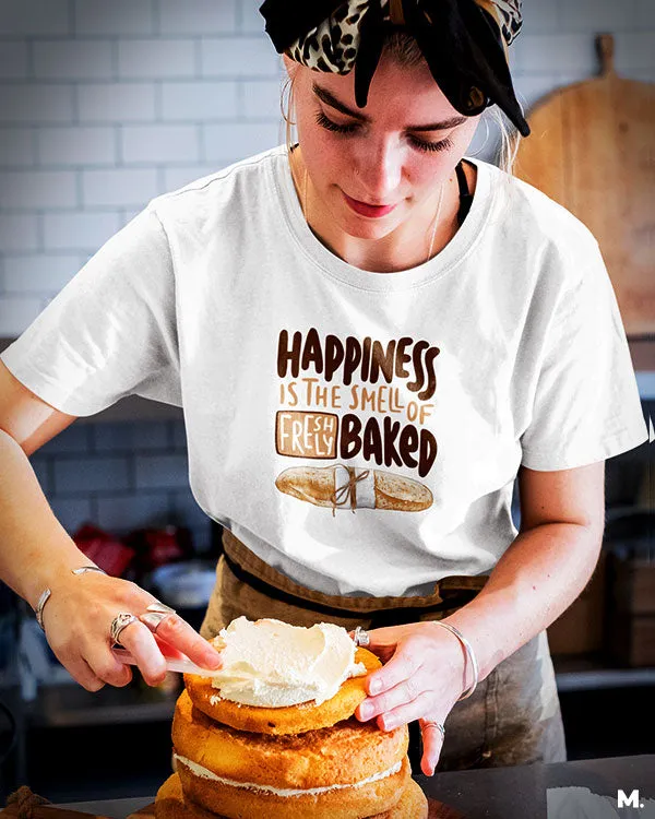 Smell of freshly baked bread printed t shirts