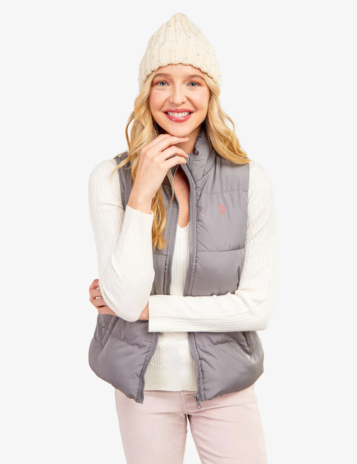 SOFT CABLE V-NECK SWEATER