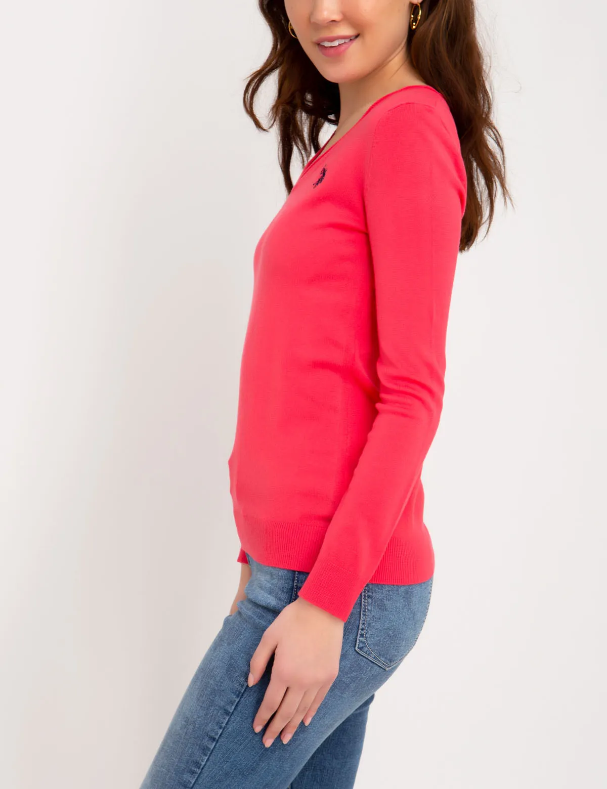 SOLID V-NECK SWEATER