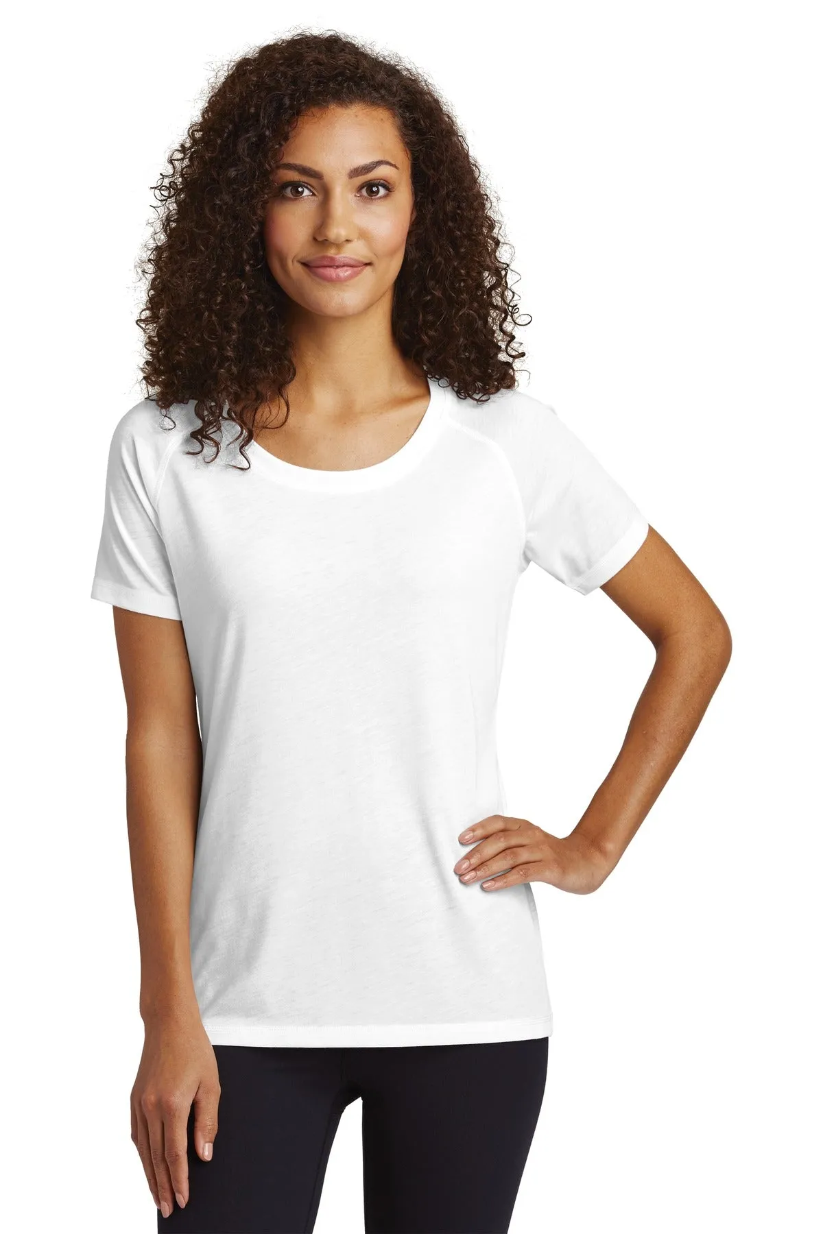Sport-Tek ¨ Ladies PosiCharge ¨ Tri-Blend Wicking Scoop Neck Raglan Tee. LST400
