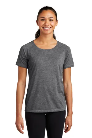 Sport-Tek ¨ Ladies PosiCharge ¨ Tri-Blend Wicking Scoop Neck Raglan Tee. LST400