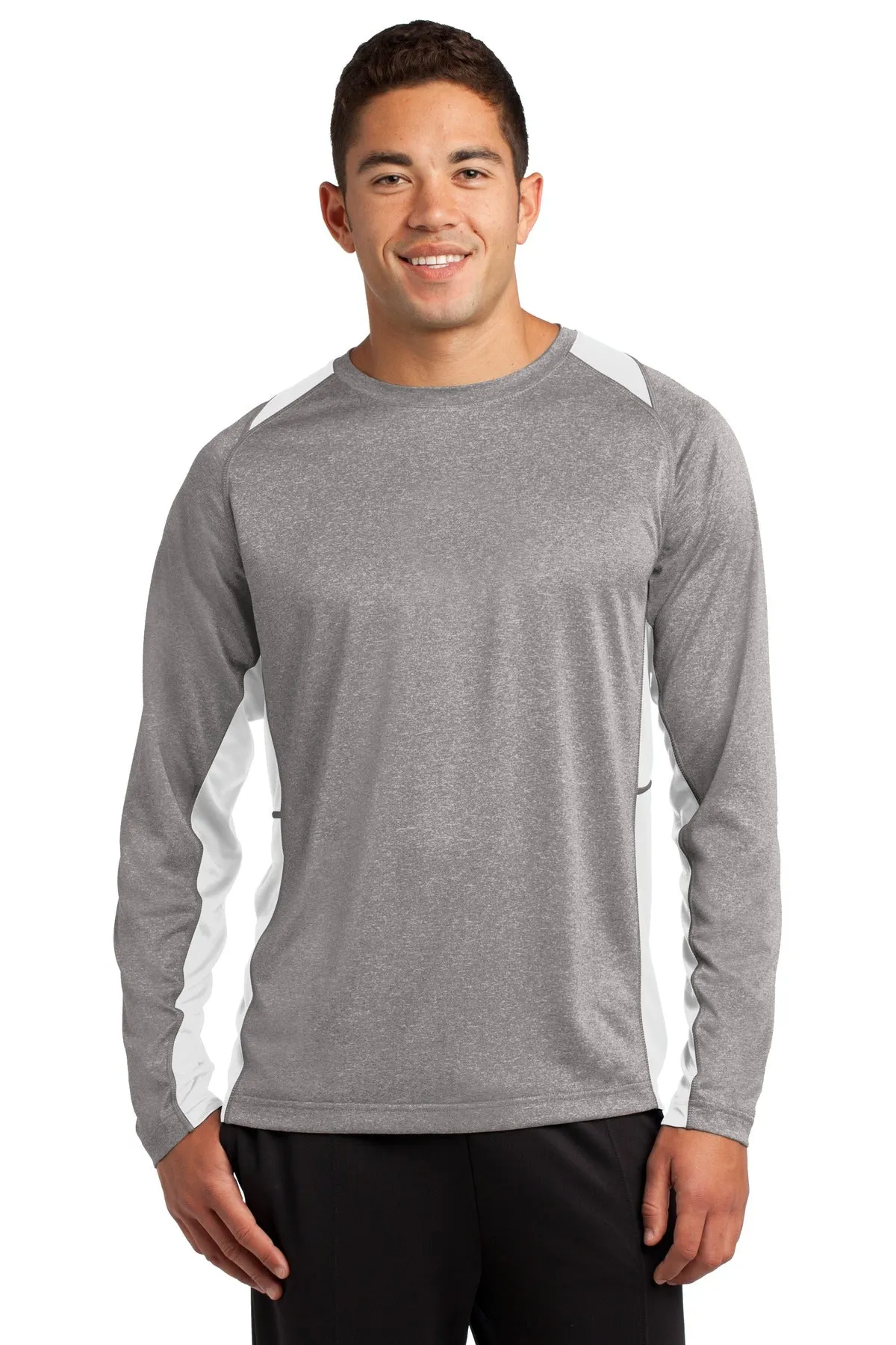 Sport-Tek¨ Long Sleeve Heather Colorblock Contender™ Tee. ST361LS