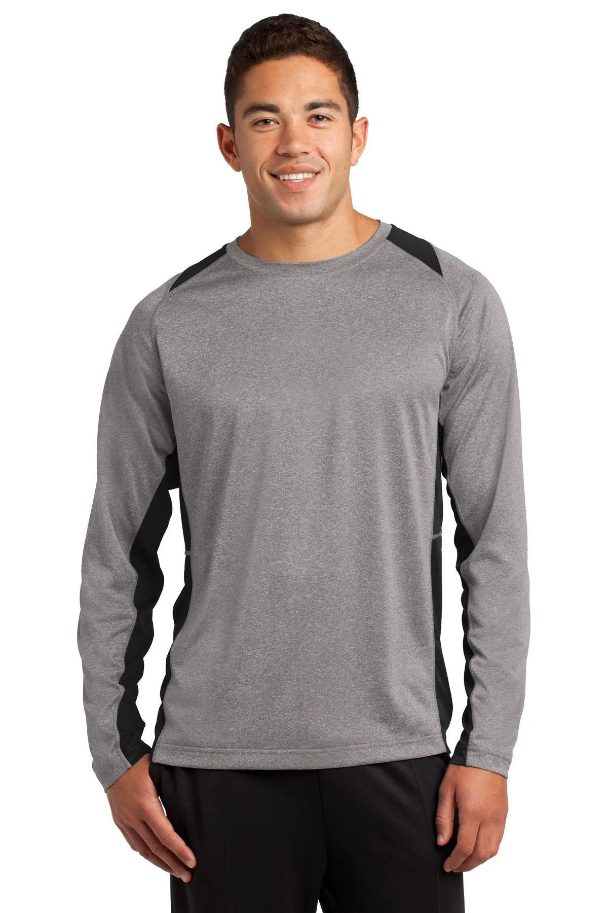 Sport-Tek¨ Long Sleeve Heather Colorblock Contender™ Tee. ST361LS