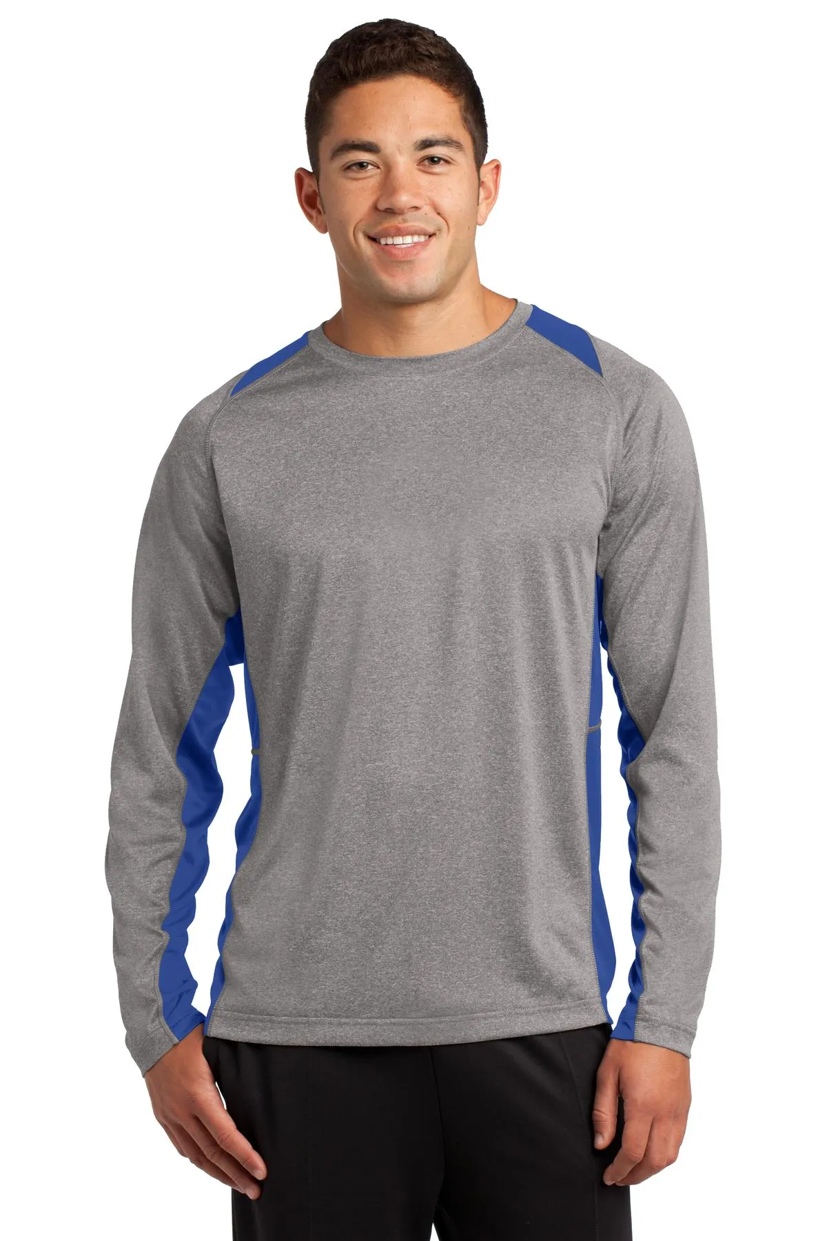 Sport-Tek¨ Long Sleeve Heather Colorblock Contender™ Tee. ST361LS