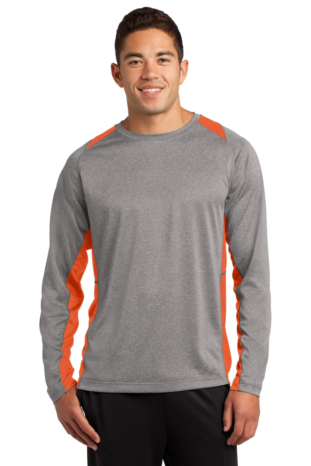 Sport-Tek¨ Long Sleeve Heather Colorblock Contender™ Tee. ST361LS