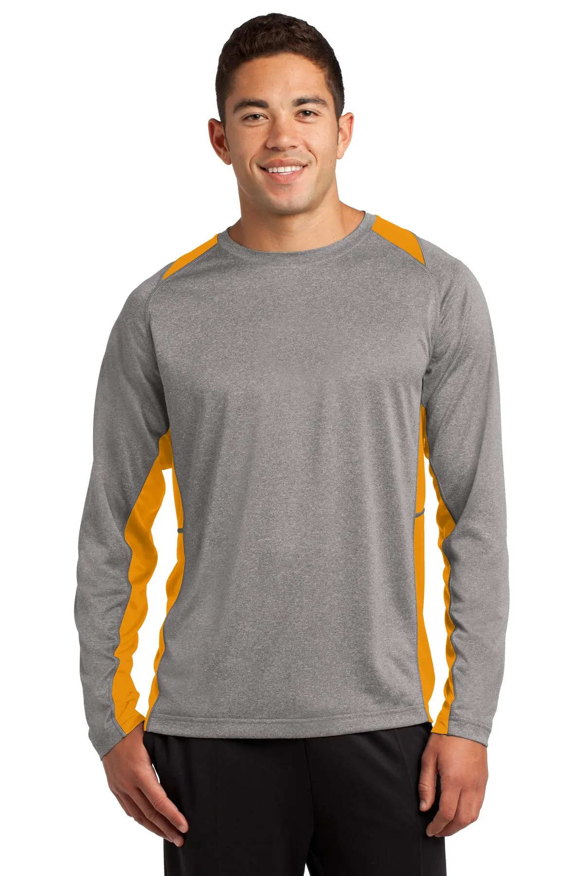 Sport-Tek¨ Long Sleeve Heather Colorblock Contender™ Tee. ST361LS