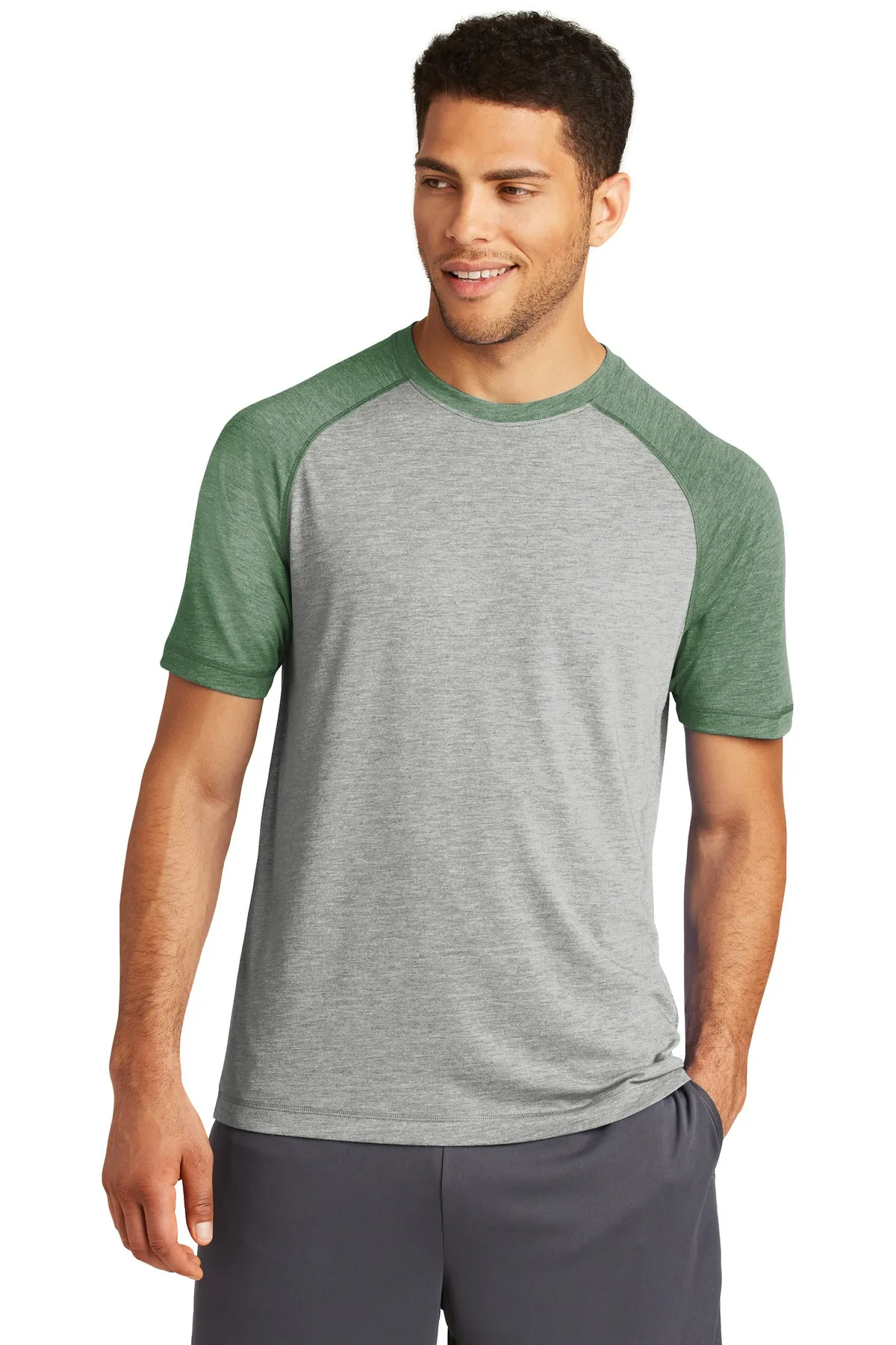 Sport-Tek ¨ PosiCharge ¨ Tri-Blend Wicking Raglan Tee. ST400