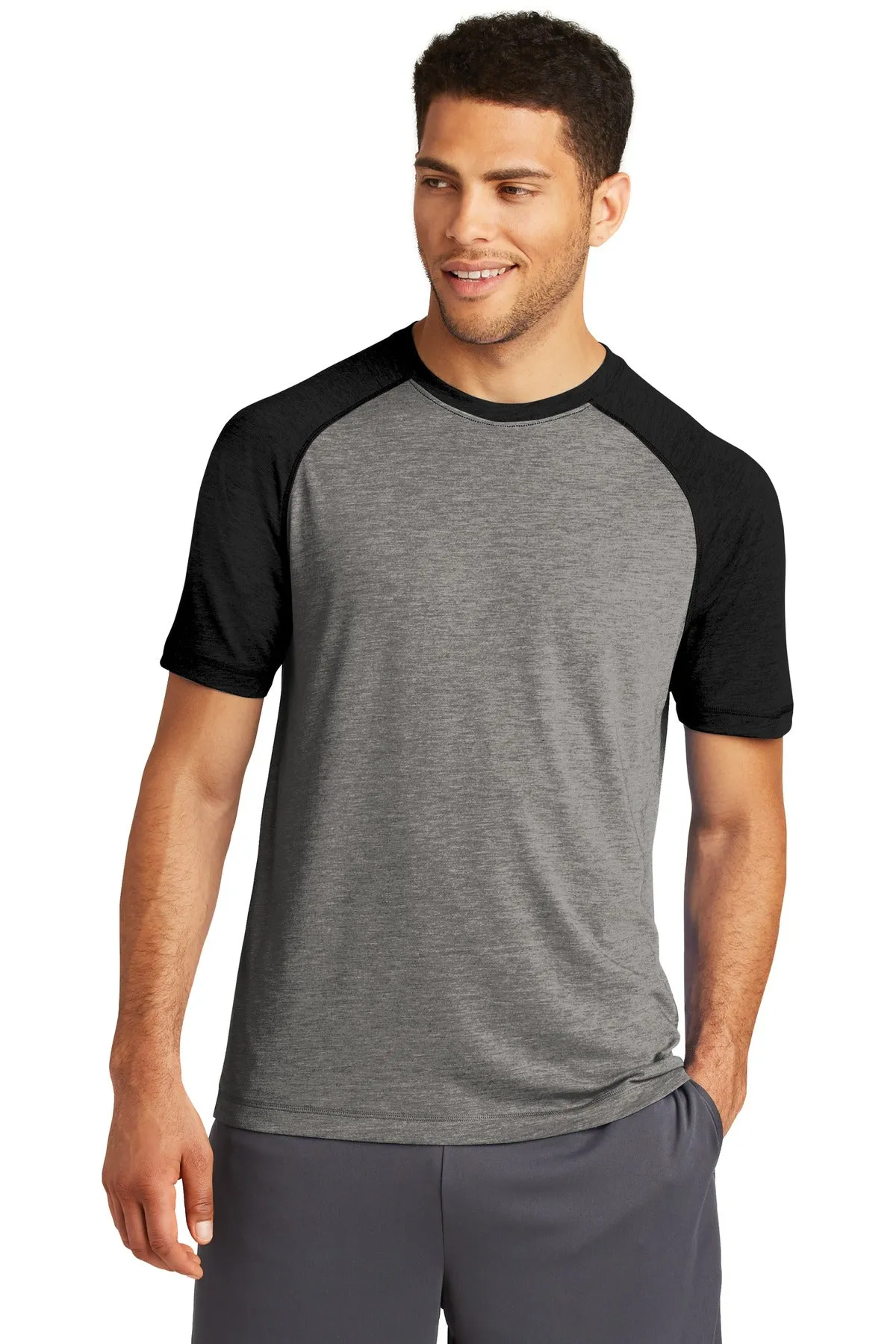 Sport-Tek ¨ PosiCharge ¨ Tri-Blend Wicking Raglan Tee. ST400