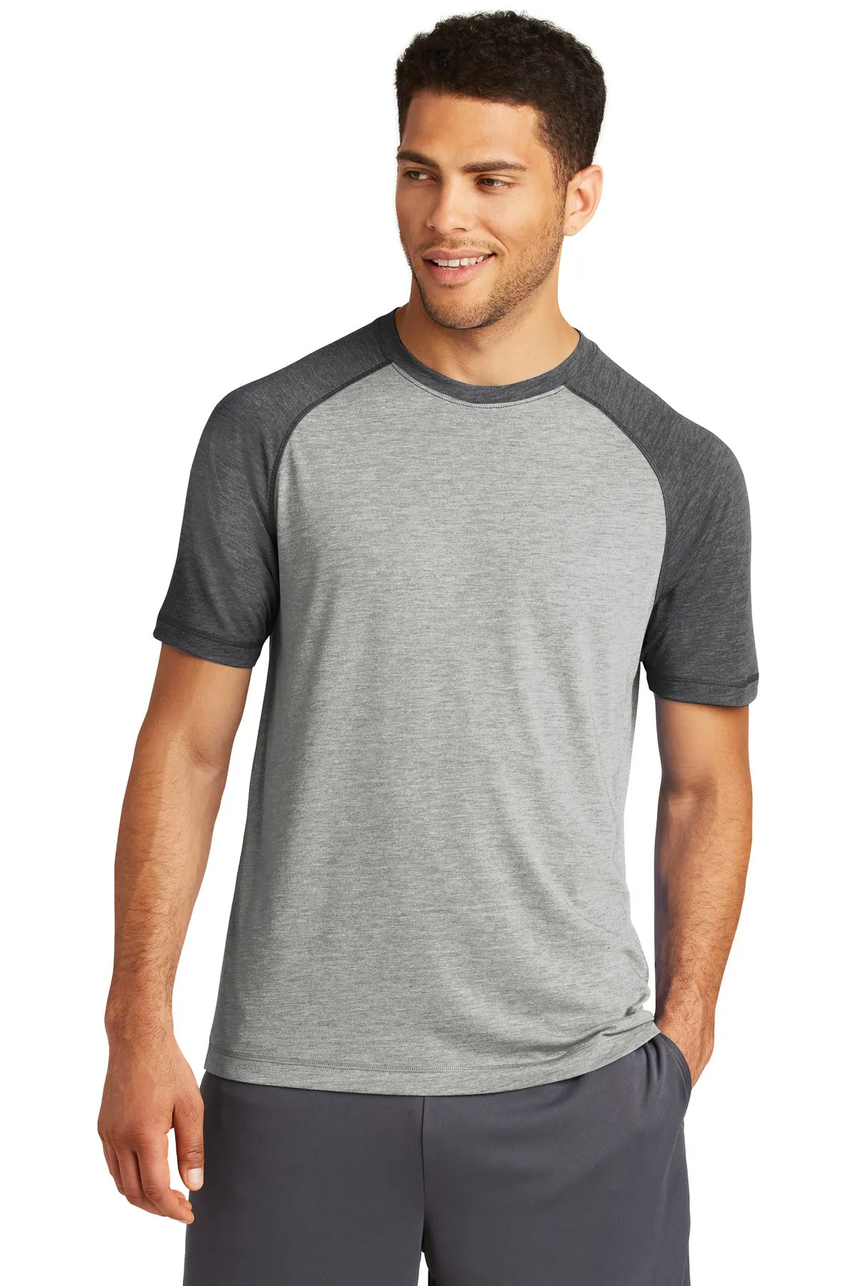 Sport-Tek ¨ PosiCharge ¨ Tri-Blend Wicking Raglan Tee. ST400