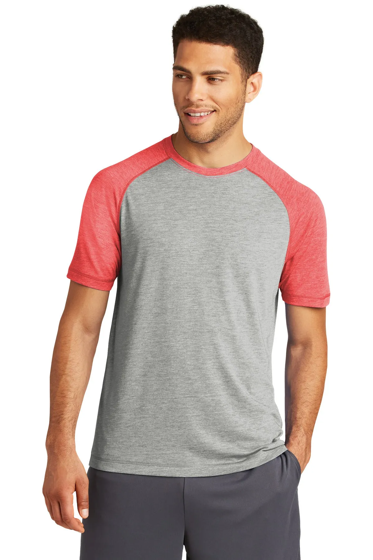 Sport-Tek ¨ PosiCharge ¨ Tri-Blend Wicking Raglan Tee. ST400