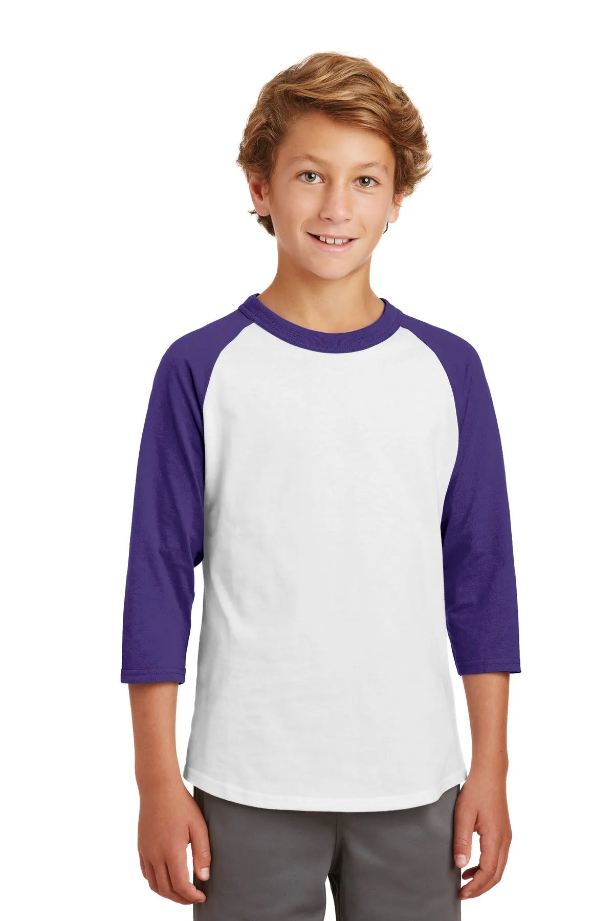 Sport-Tek¨ Youth Colorblock Raglan Jersey.  YT200