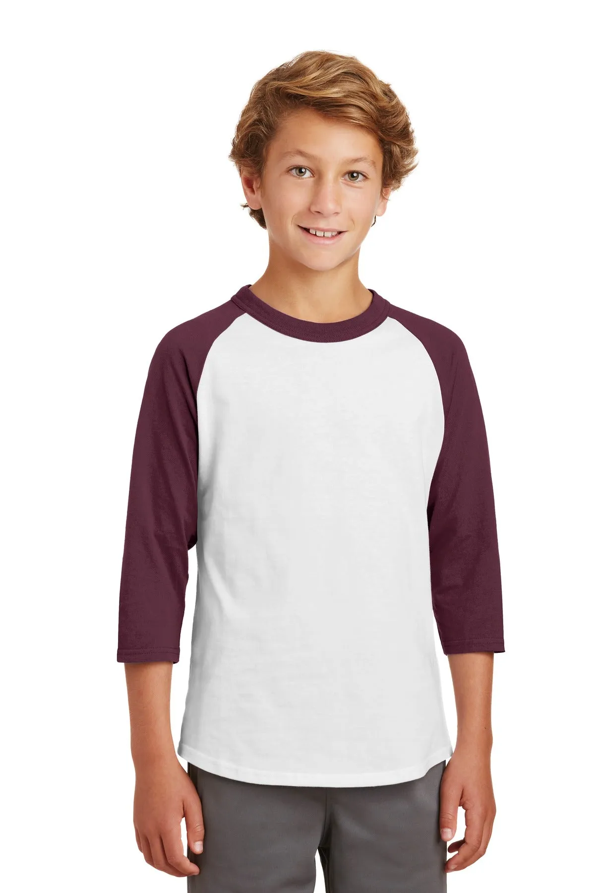 Sport-Tek¨ Youth Colorblock Raglan Jersey.  YT200