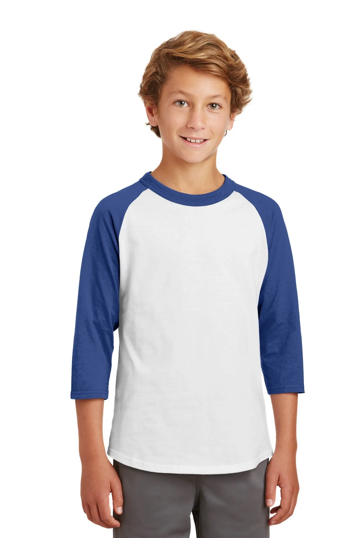 Sport-Tek¨ Youth Colorblock Raglan Jersey.  YT200