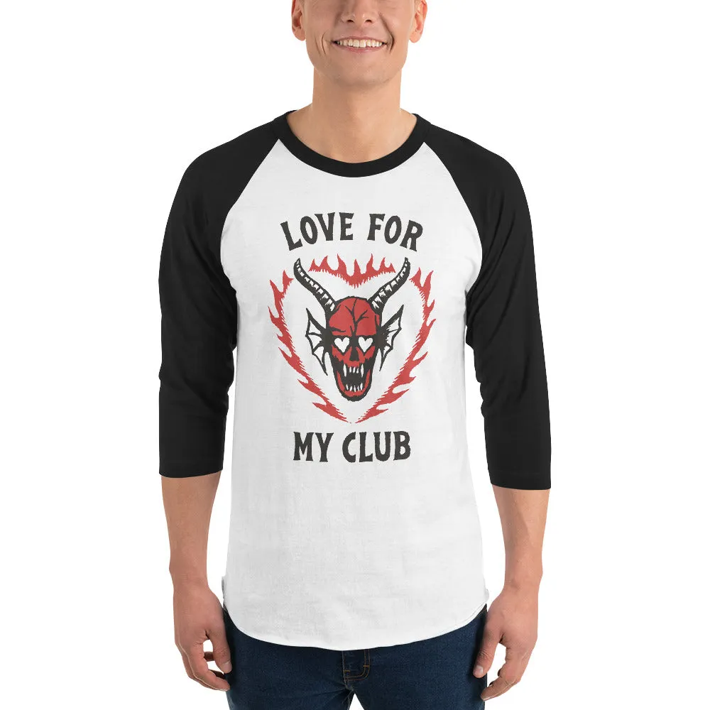 Stranger Things x Trevor Girard Love For My Club Raglan [White/Black]